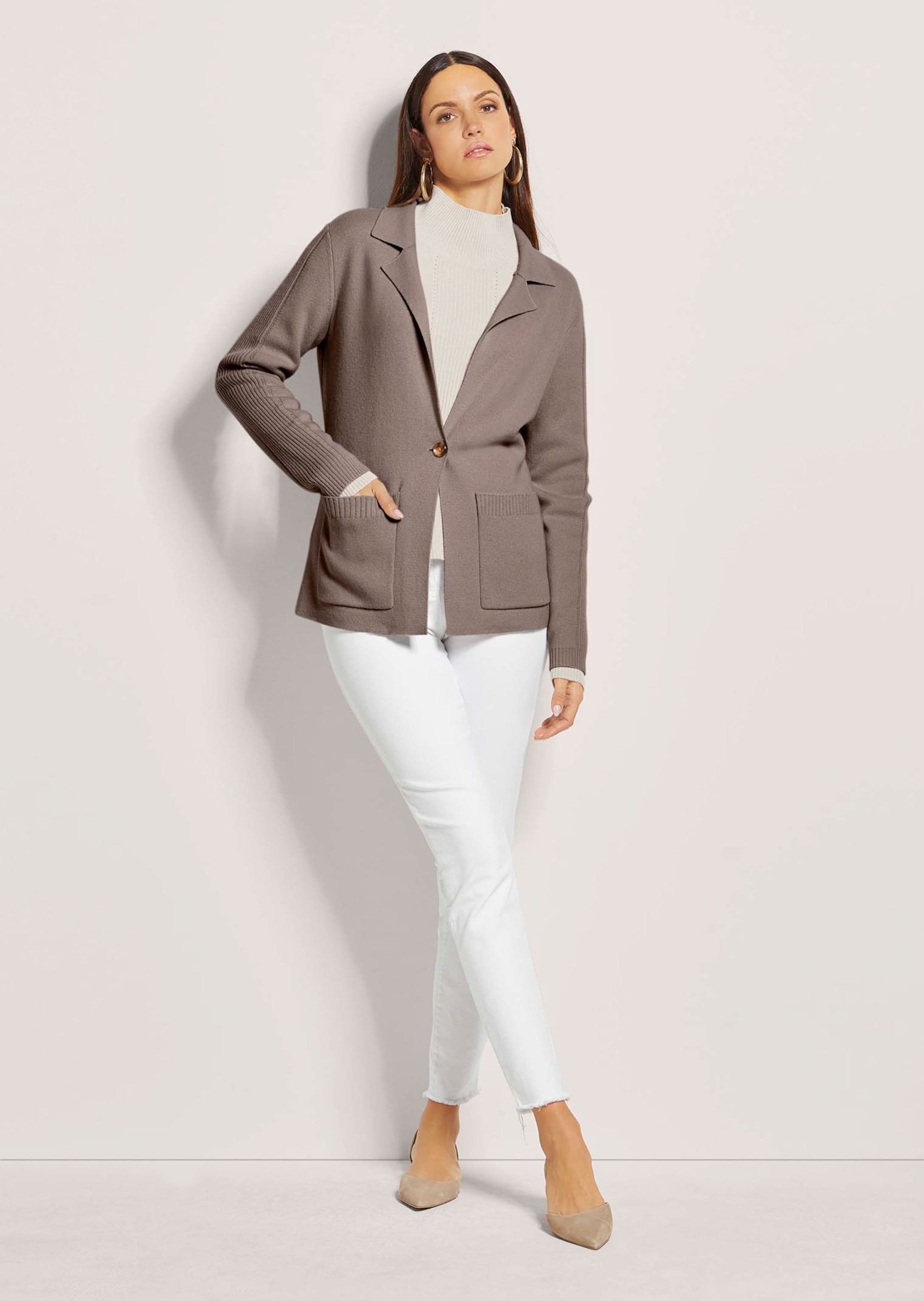 MADELEINE Strickjacke »Strickblazer Strickjacke aus Merinowolle und Kaschmir«