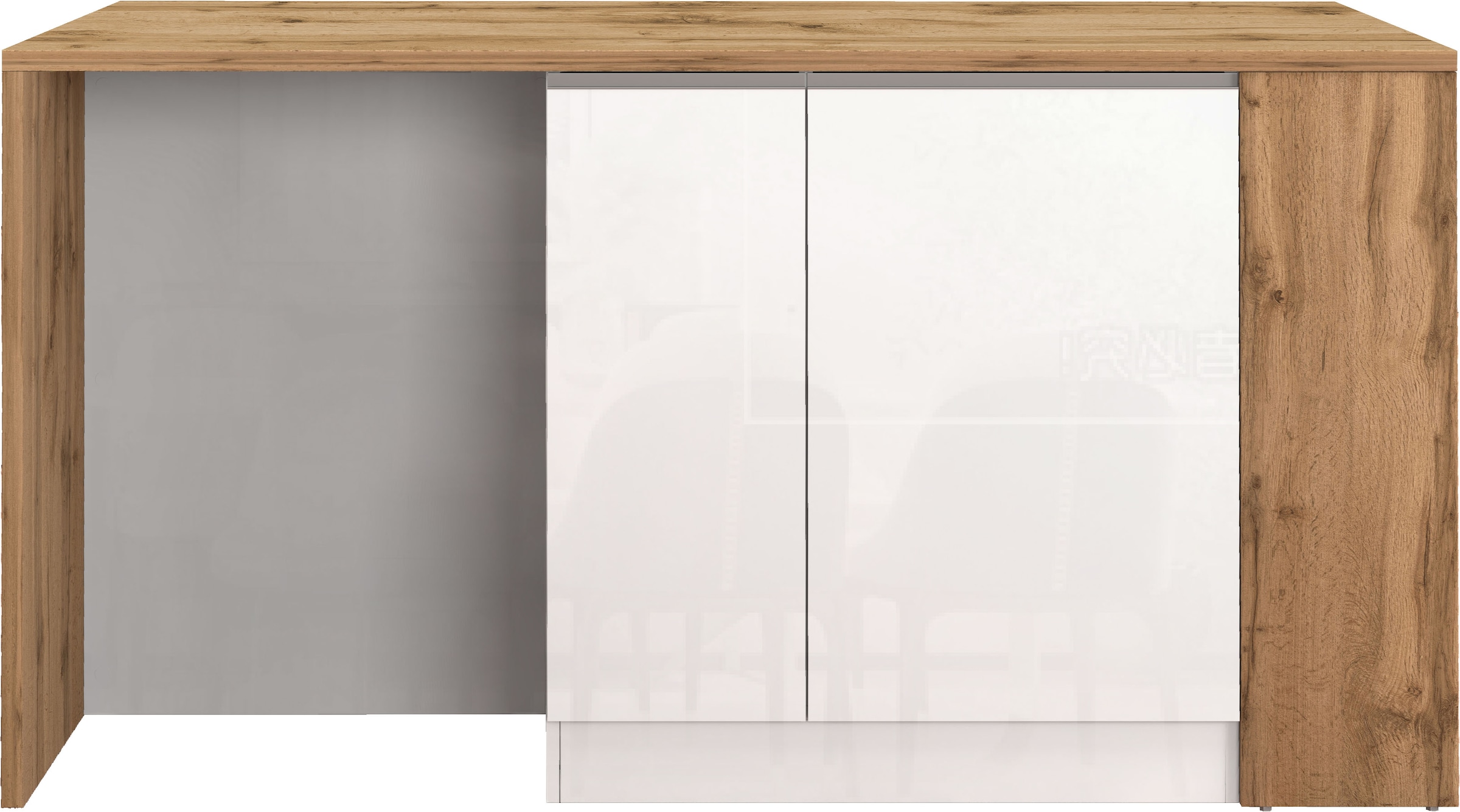 KOCHSTATION Kücheninsel »KS-Sole, Kochinsel, Küchenarbeitsblock, Arbeitsinsel, Made in Italy«, Breite 167,5 cm, 2 Apothekerauszüge, 2 Essplätze, 1 offenes Regal