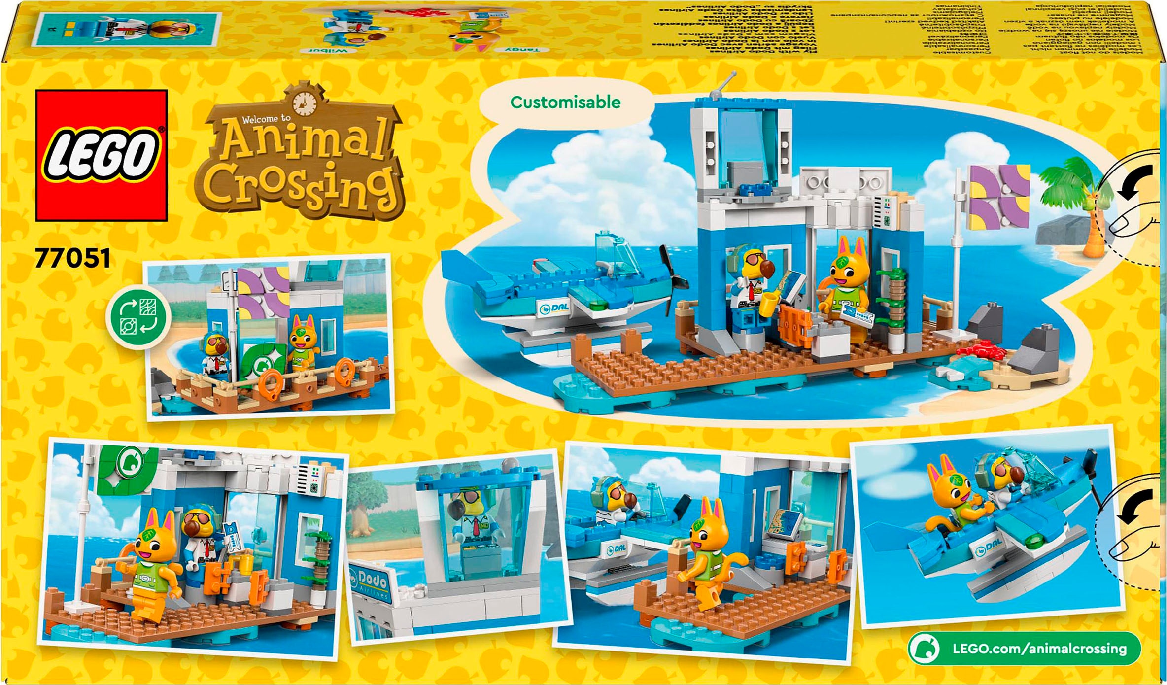 LEGO® Konstruktionsspielsteine »Flieg mit Dodo Airlines (77051), LEGO Animal Crossing«, (292 St.), Made in Europe