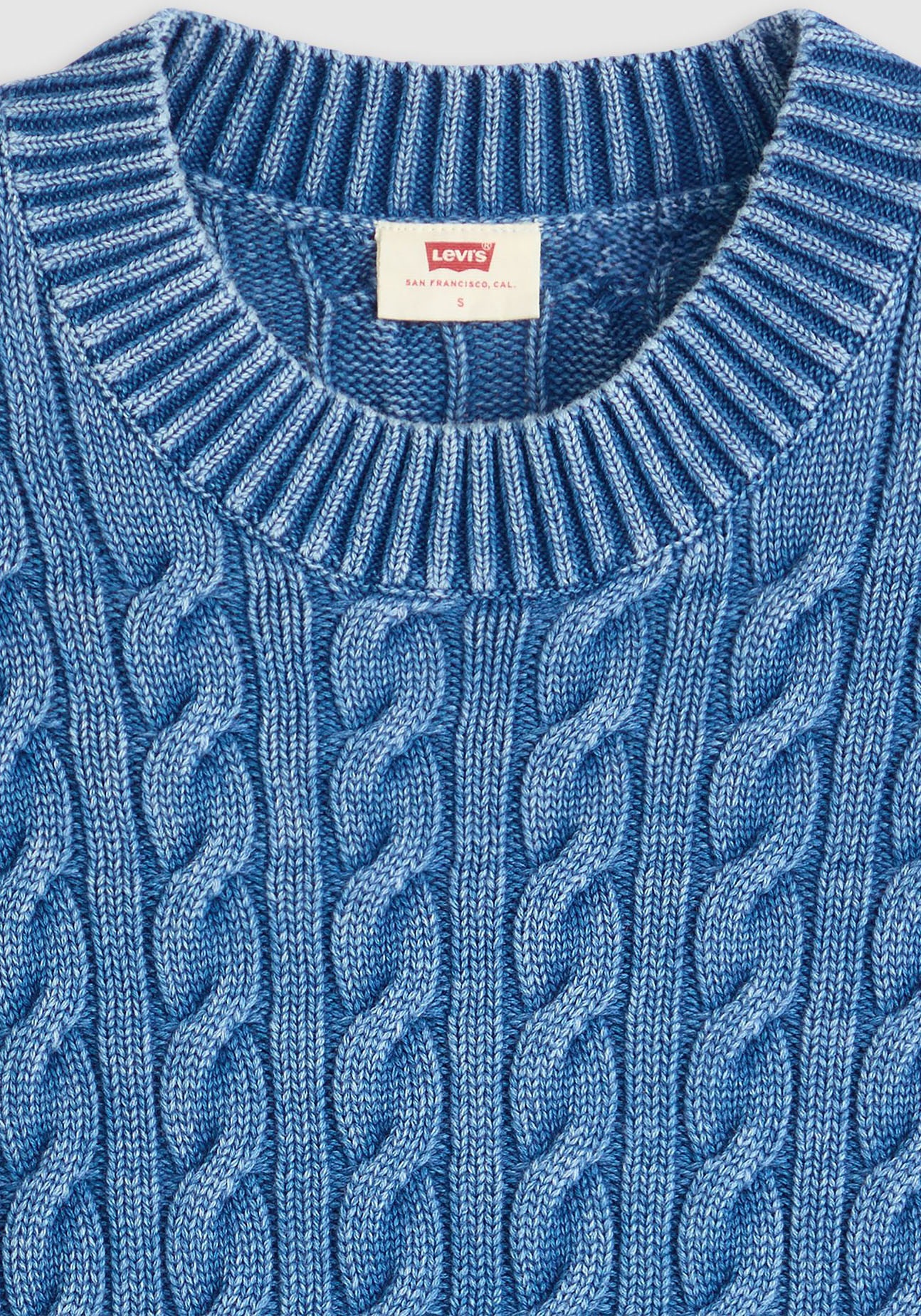 Levi's® Rundhalspullover »BOYFRIEND CREW PU«, Mit Zopfmuster