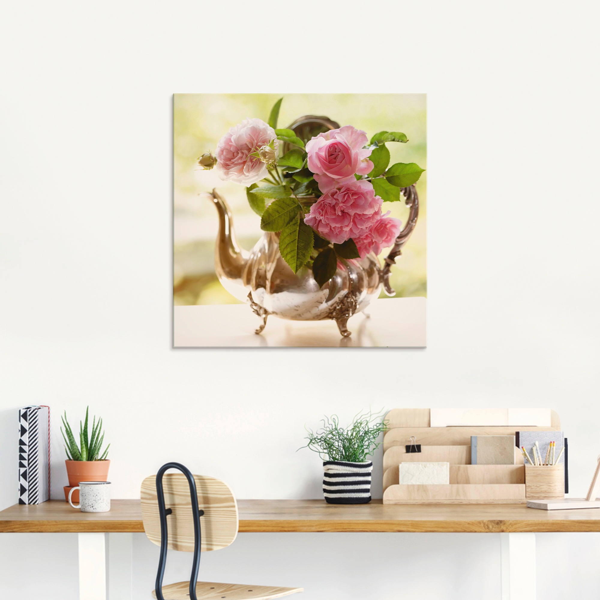 Artland Glasbild »Rosen Romance«, Blumen, (1 St.), in verschiedenen Größen