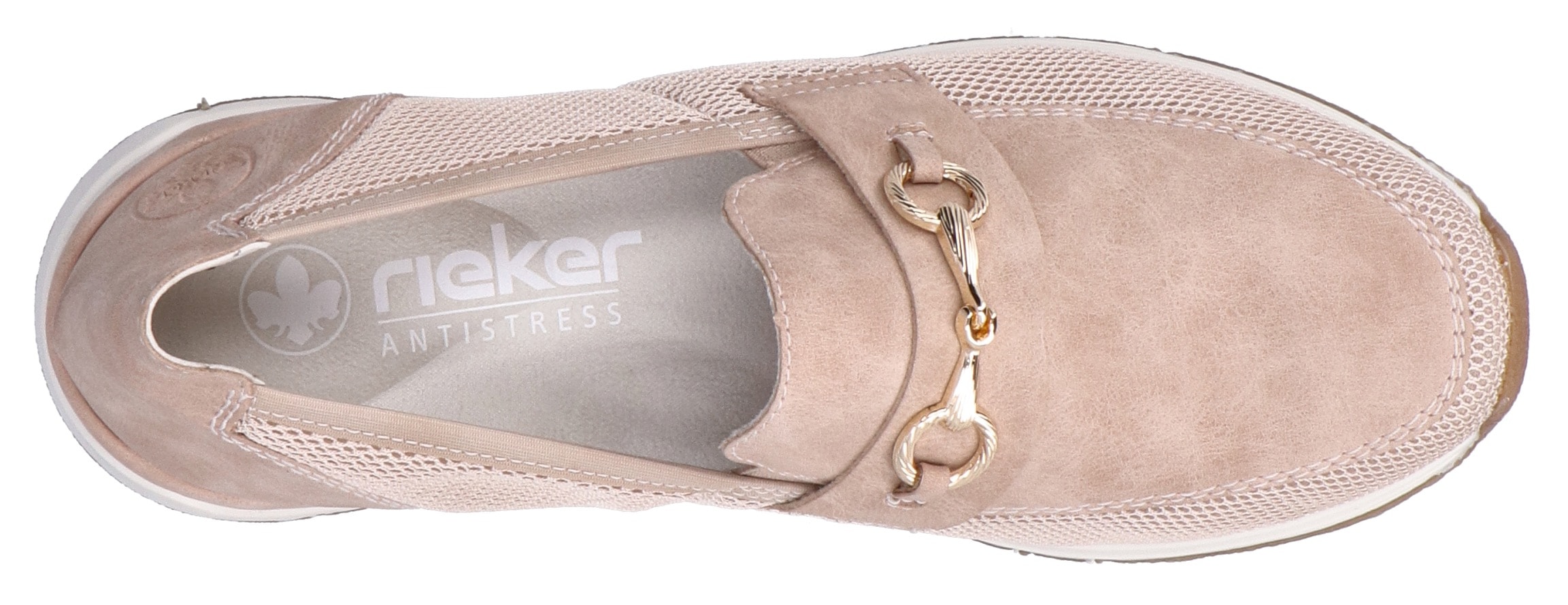 Rieker Slip-On Sneaker »Slipper vegan«, Slipper, Freizeitschuh mit eleganter Zierspange