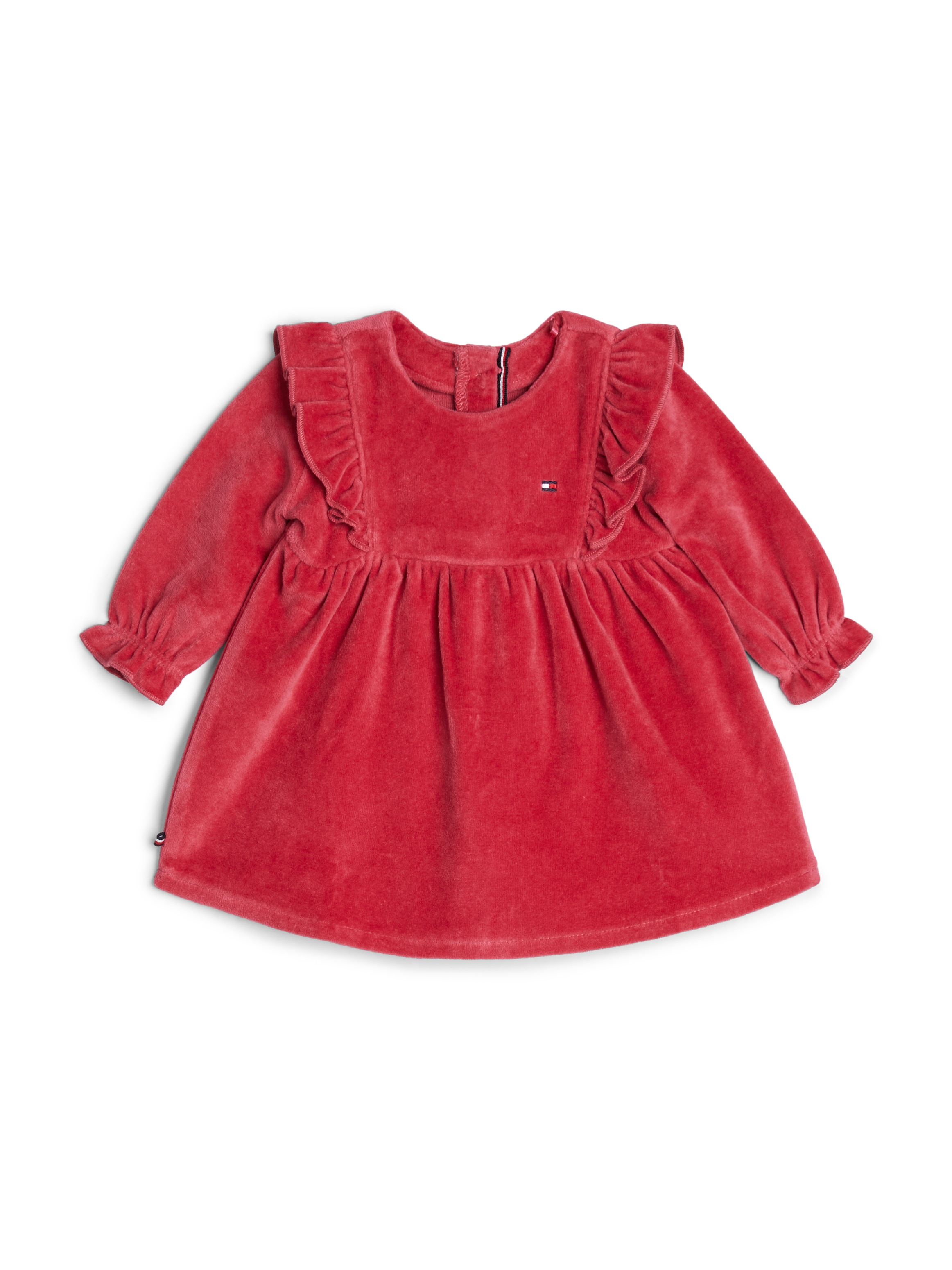 Tommy Hilfiger A-Linien-Kleid »VELOUR DRESS LS«, mit schöner Velour-Struktur