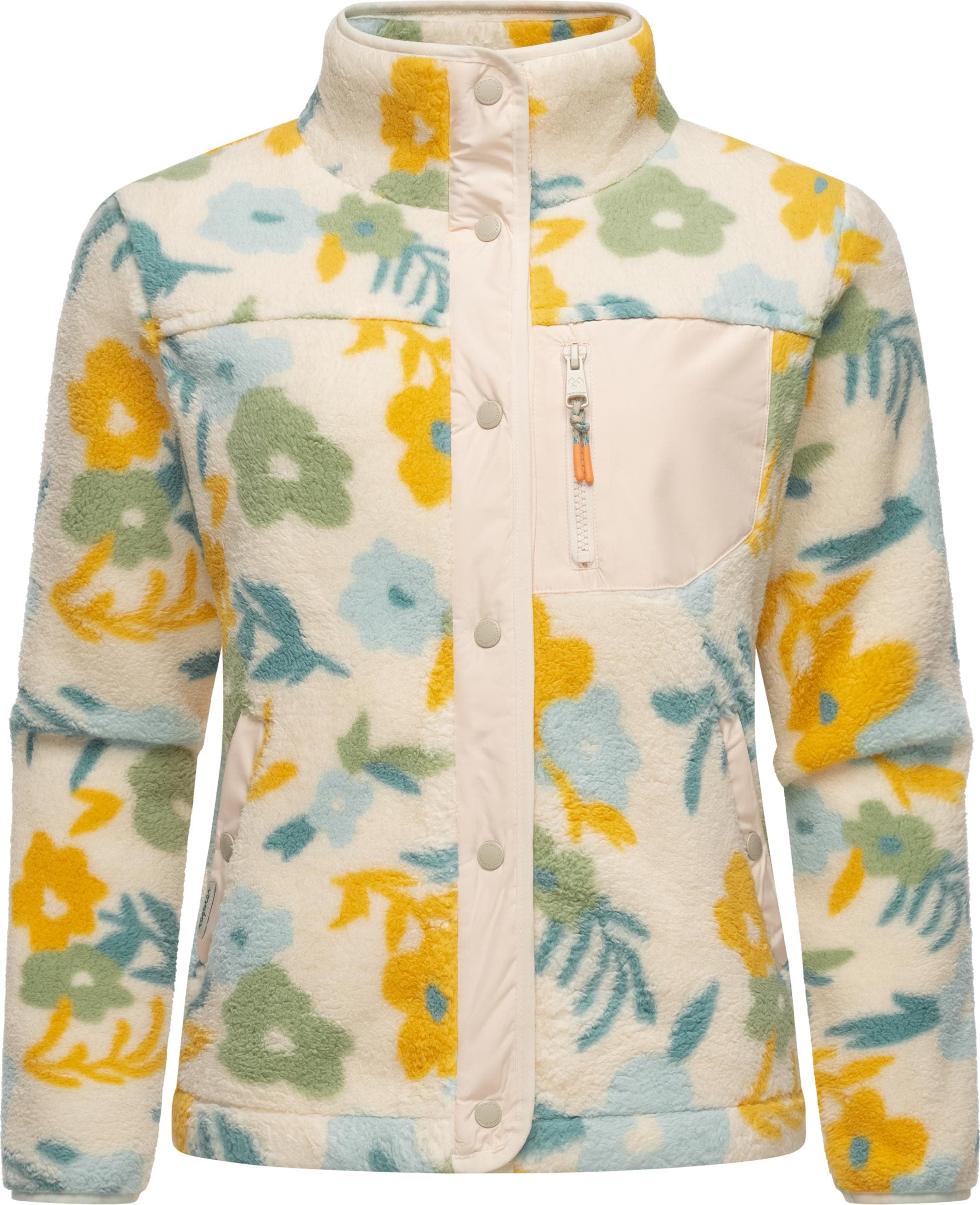 Sweatjacke »Plüschjacke Appopis Print«, Auffällige flauschige Übergangsjacke aus...