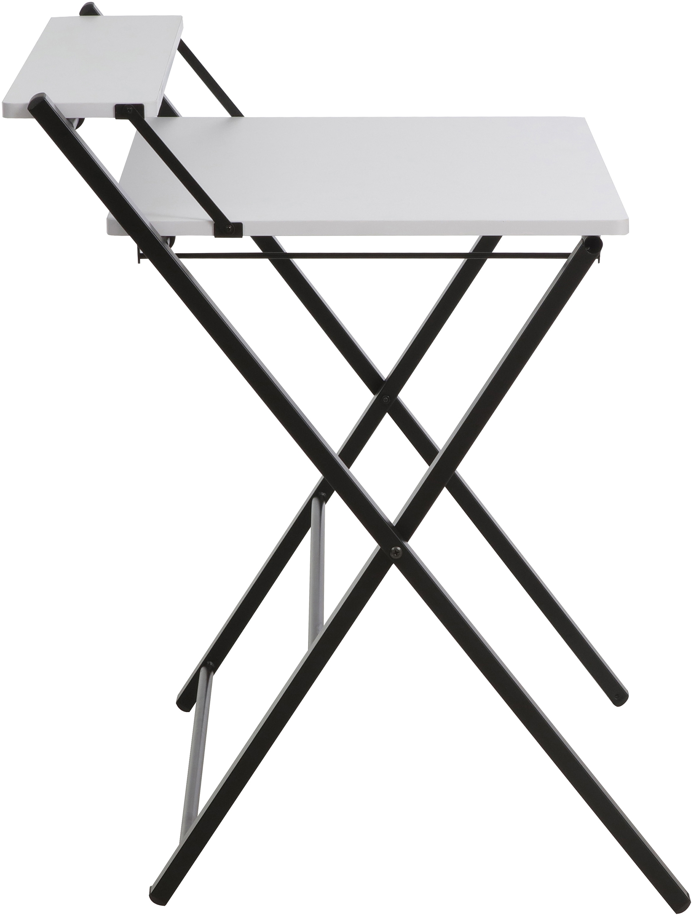 INOSIGN Computertisch »SULBY, Laptoptisch, Schreibtisch, mit Ablage,«, Metallgestell, zusammenklappbar, platzsparend, max. 86,5x82,5 cm