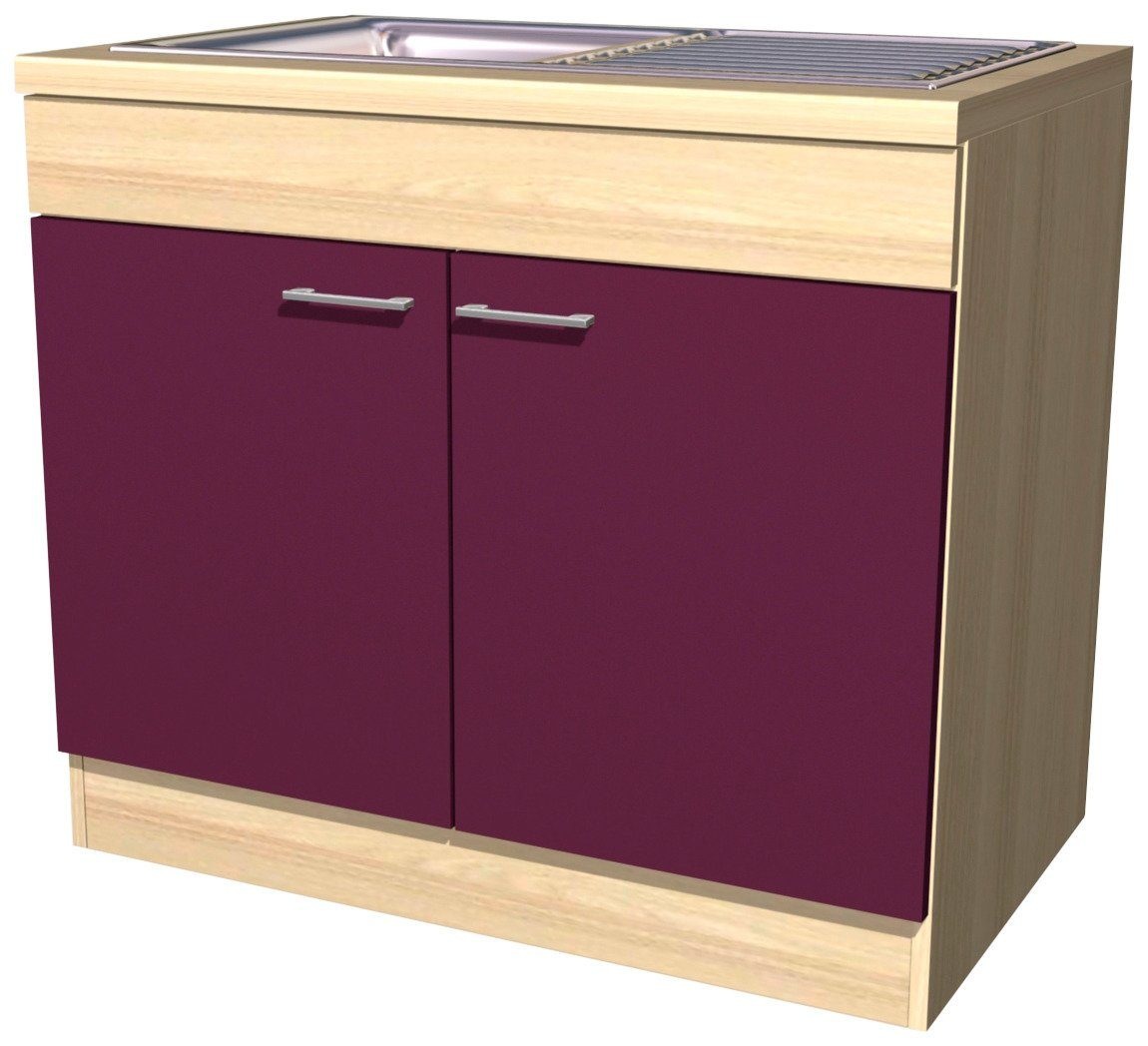 Flex-Well Spülenschrank »Portland«, (B x H x T) 100 x 86 x 60 cm, inkl. Einbauspüle