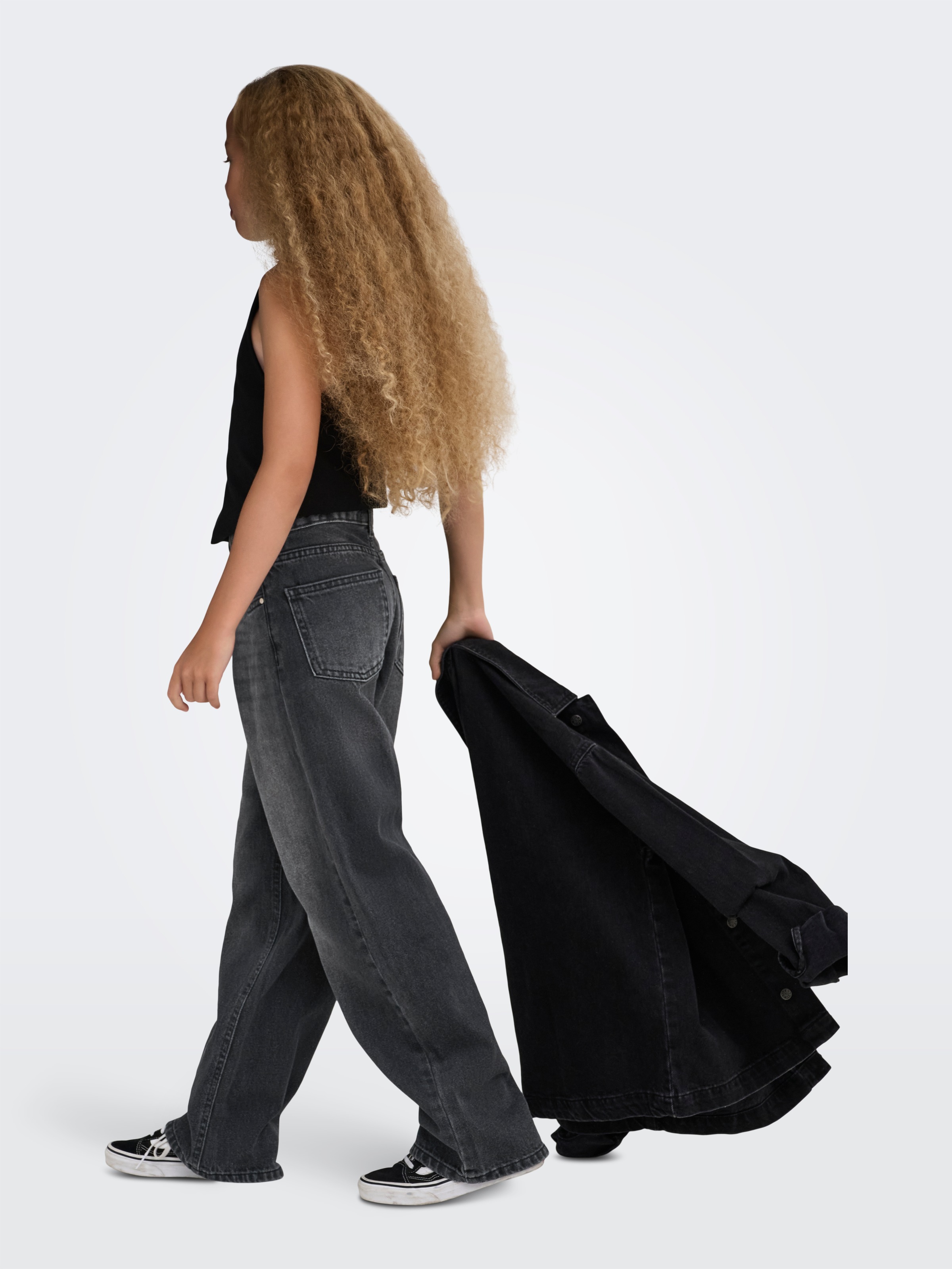 KIDS ONLY Weite Jeans »KOGELLA MW WIDE TAI523 DNM NOOS« Baumwolle, mid waist, wide fit