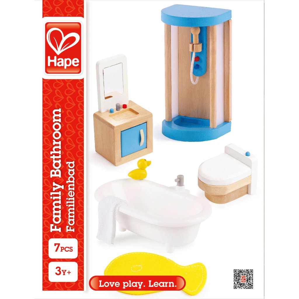 Hape Puppenhausmöbel »Familienbad«