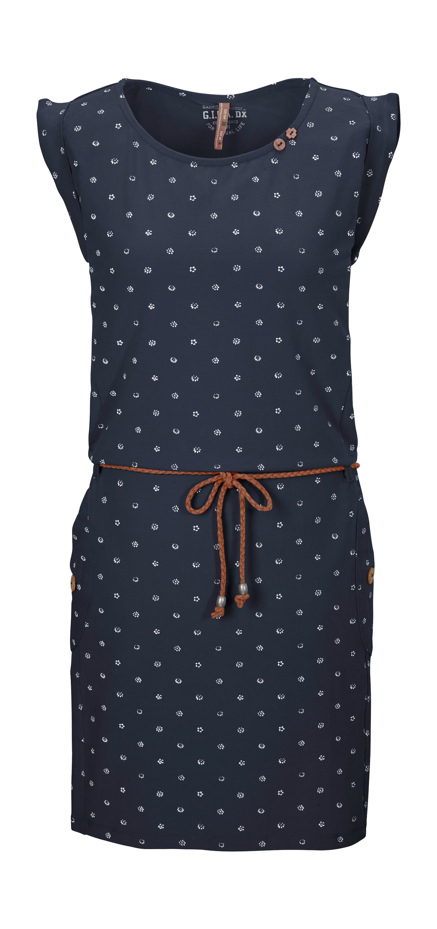 G.I.G.A. DX by killtec Sommerkleid »GS 42 WMN DRSS«, Sommerkleid, bequemes Material, All Over-Print, geflochtener Gürtel