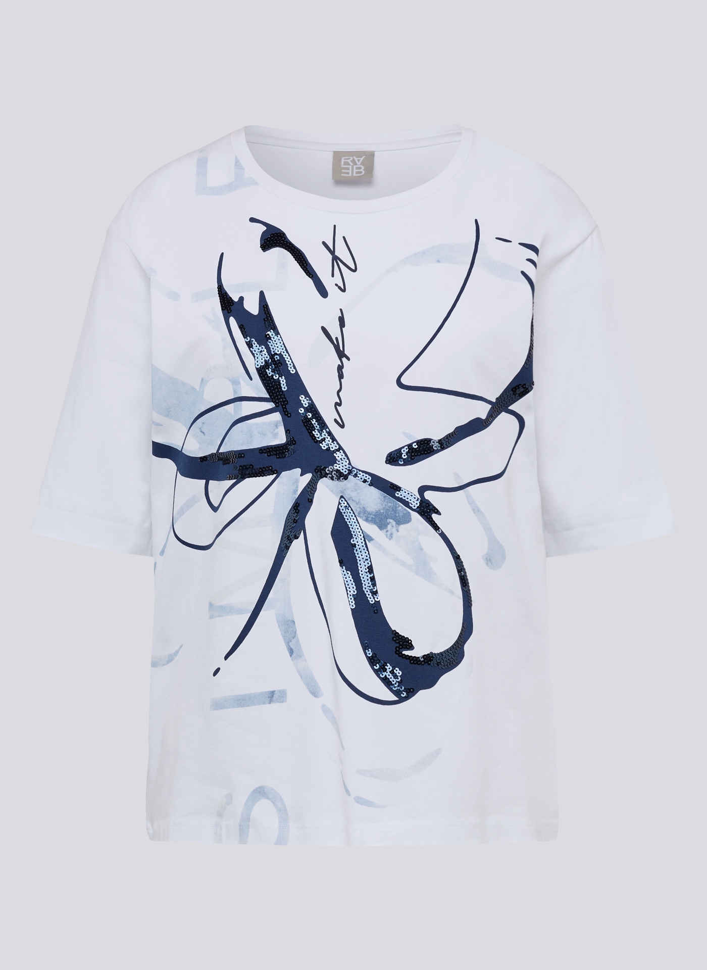 Rabe Print-Shirt, mit Pailletten