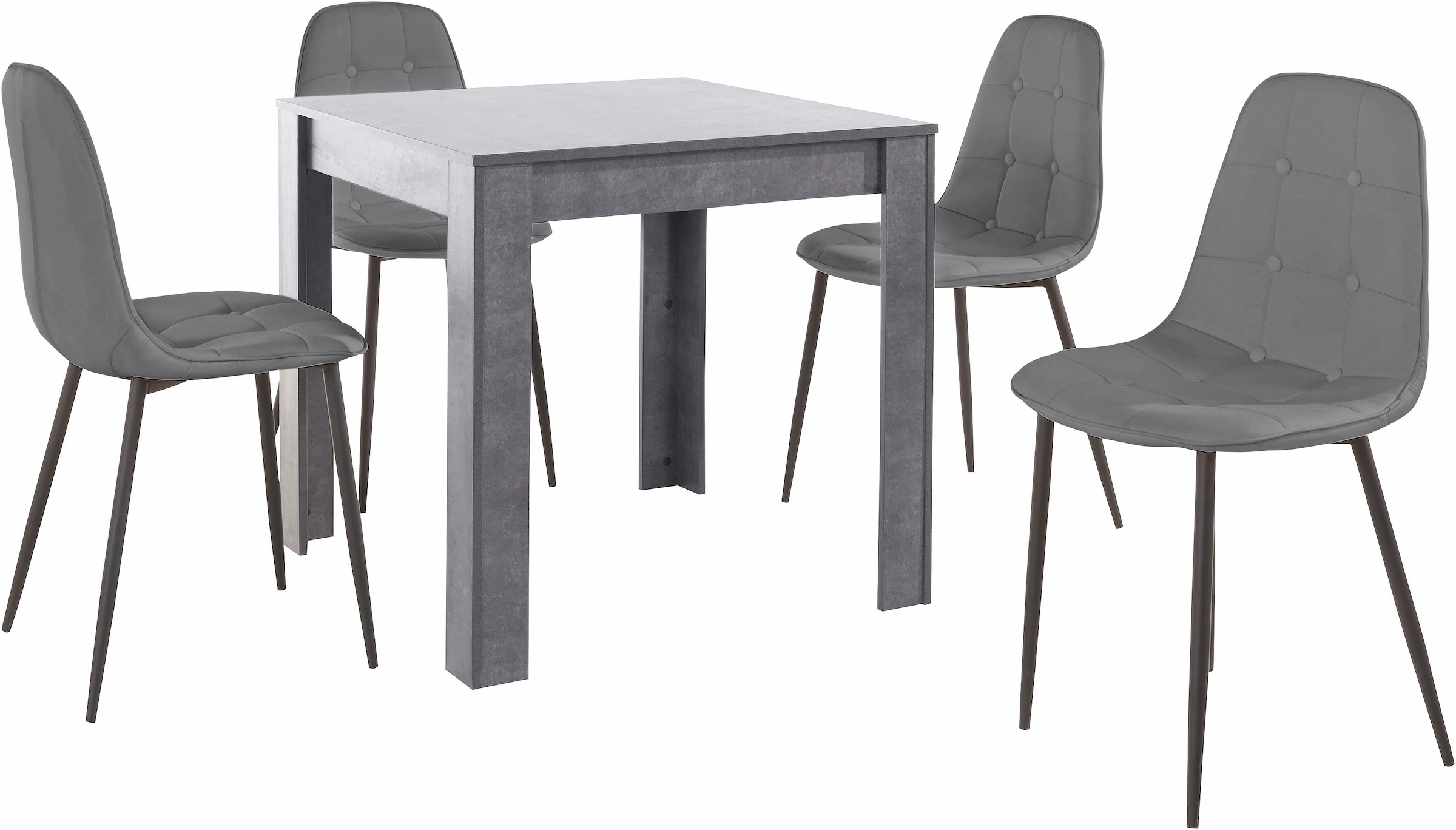 INOSIGN Essgruppe, (Set, 5 tlg.), mit Esstisch 80 cm breit online bei OTTO