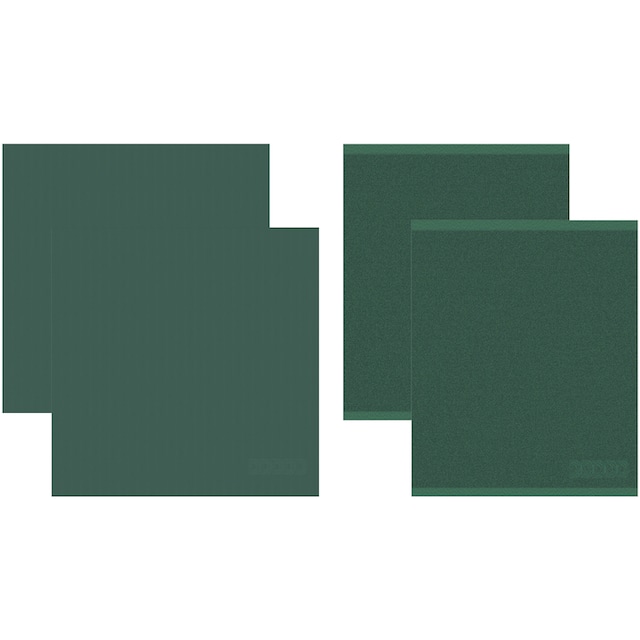 DDDDD Geschirrtuch »Logo«, (Set, 4 tlg., Combi-Set: 2x Küchentuch 50 x 55  cm + 2x Geschirrtuch 60 x 65 cm) im OTTO-Shop