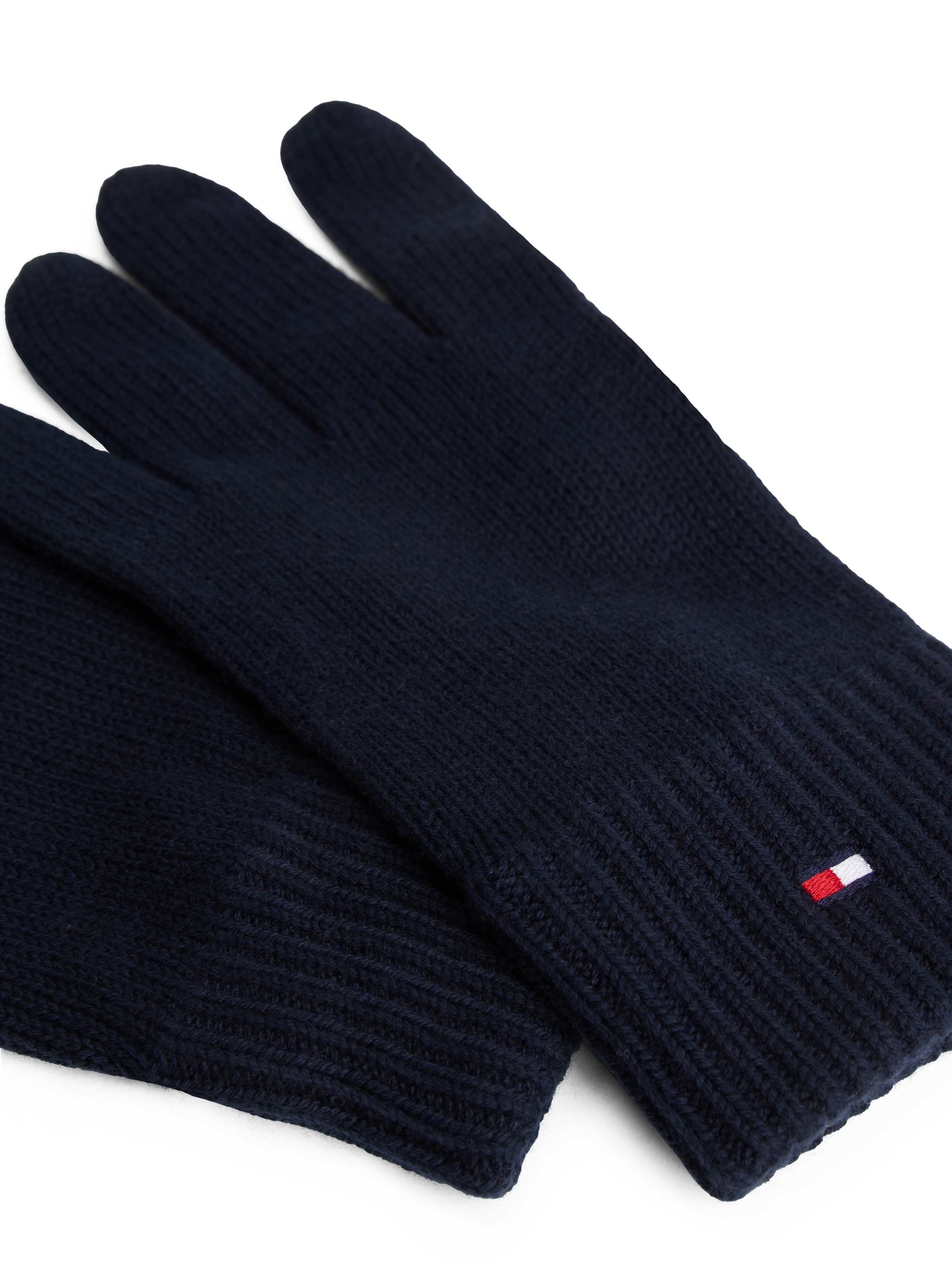 Tommy Hilfiger Strickhandschuhe »ESSENTIALS FLAG GLOVES«, mit Logostickerei