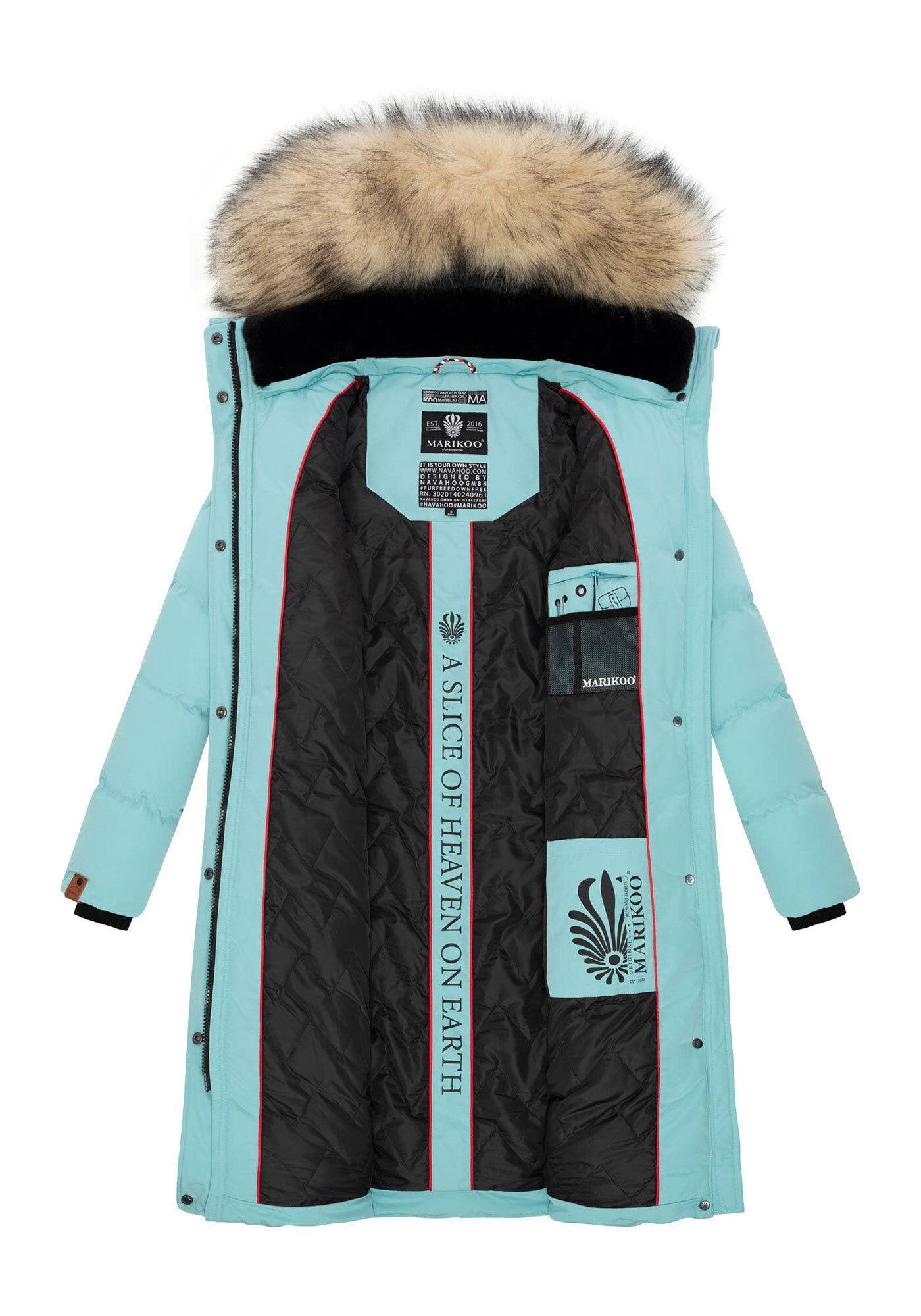Marikoo Winterjacke »Marikoo Schneesternchen Damen Winter Steppjacke B890«