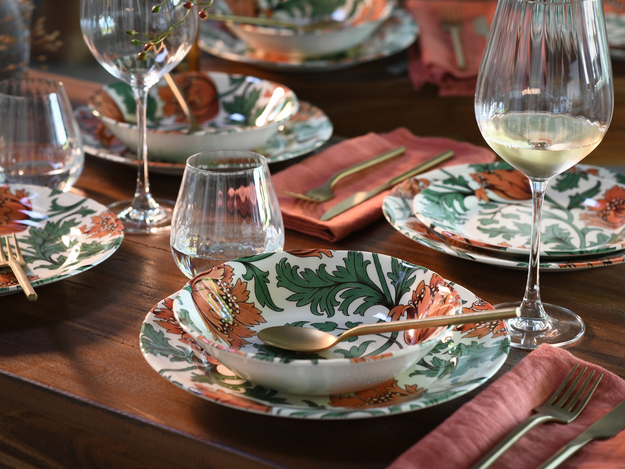 CreaTable Teller-Set »Florentina, Teller Set 12-tlg« Blumendekor