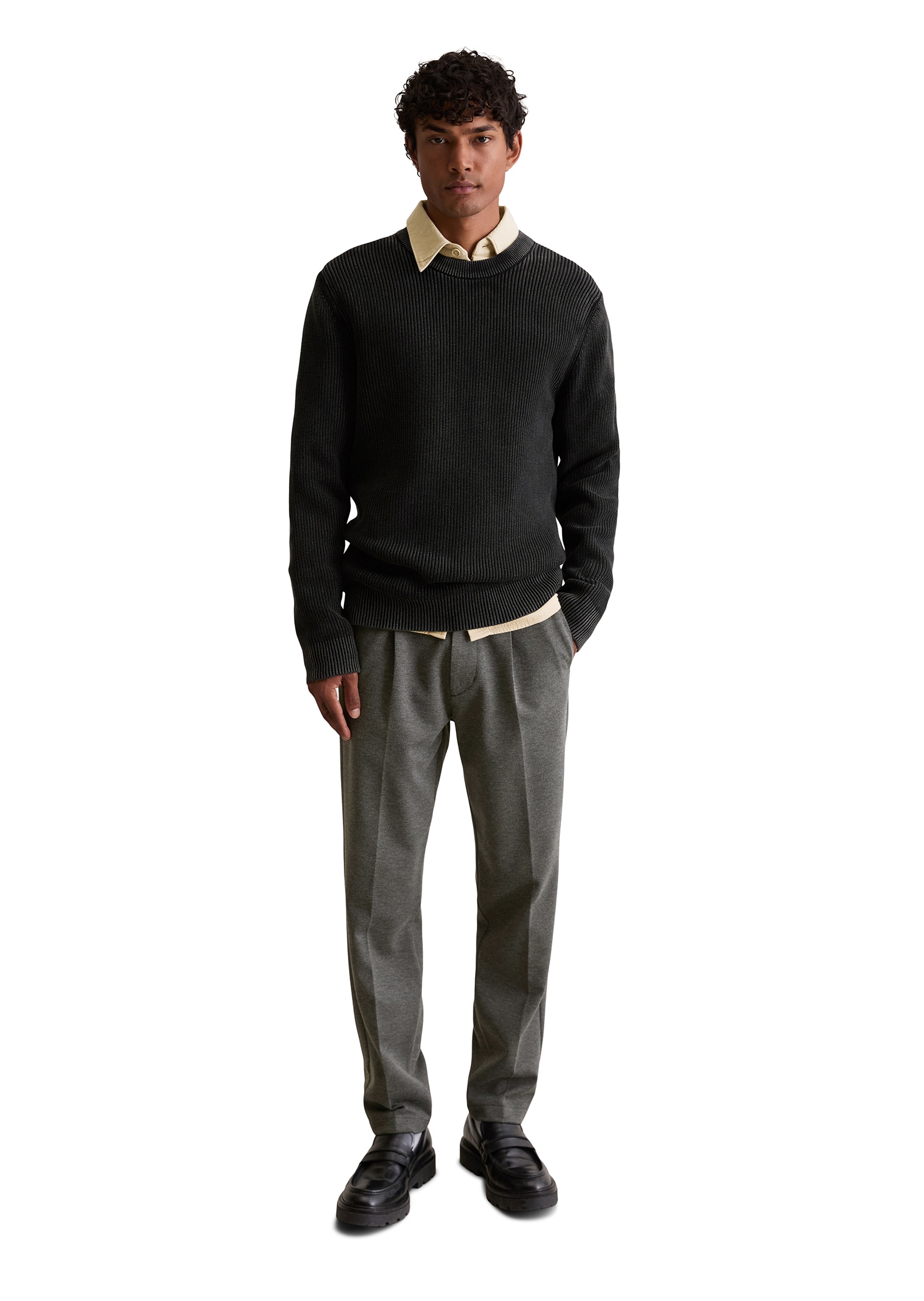 Marc O'Polo DENIM Rundhalspullover »loose fit mit speziellem Farbeffekt«