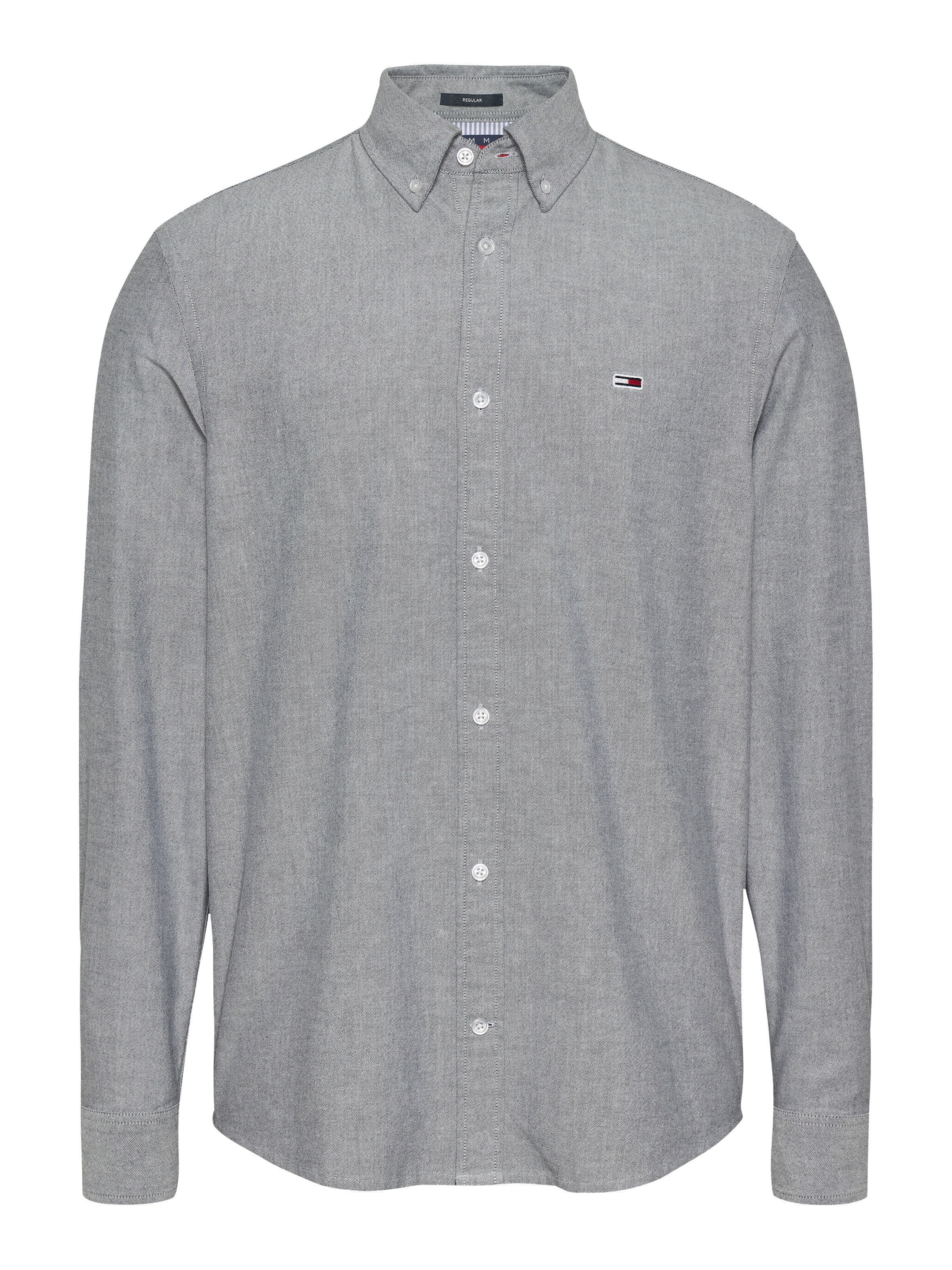 Tommy Jeans Plus Langarmhemd »TJM REG OXFORD SHIRT EXT«, in Großen Größen, Logostickerei, Button-down-Kragen