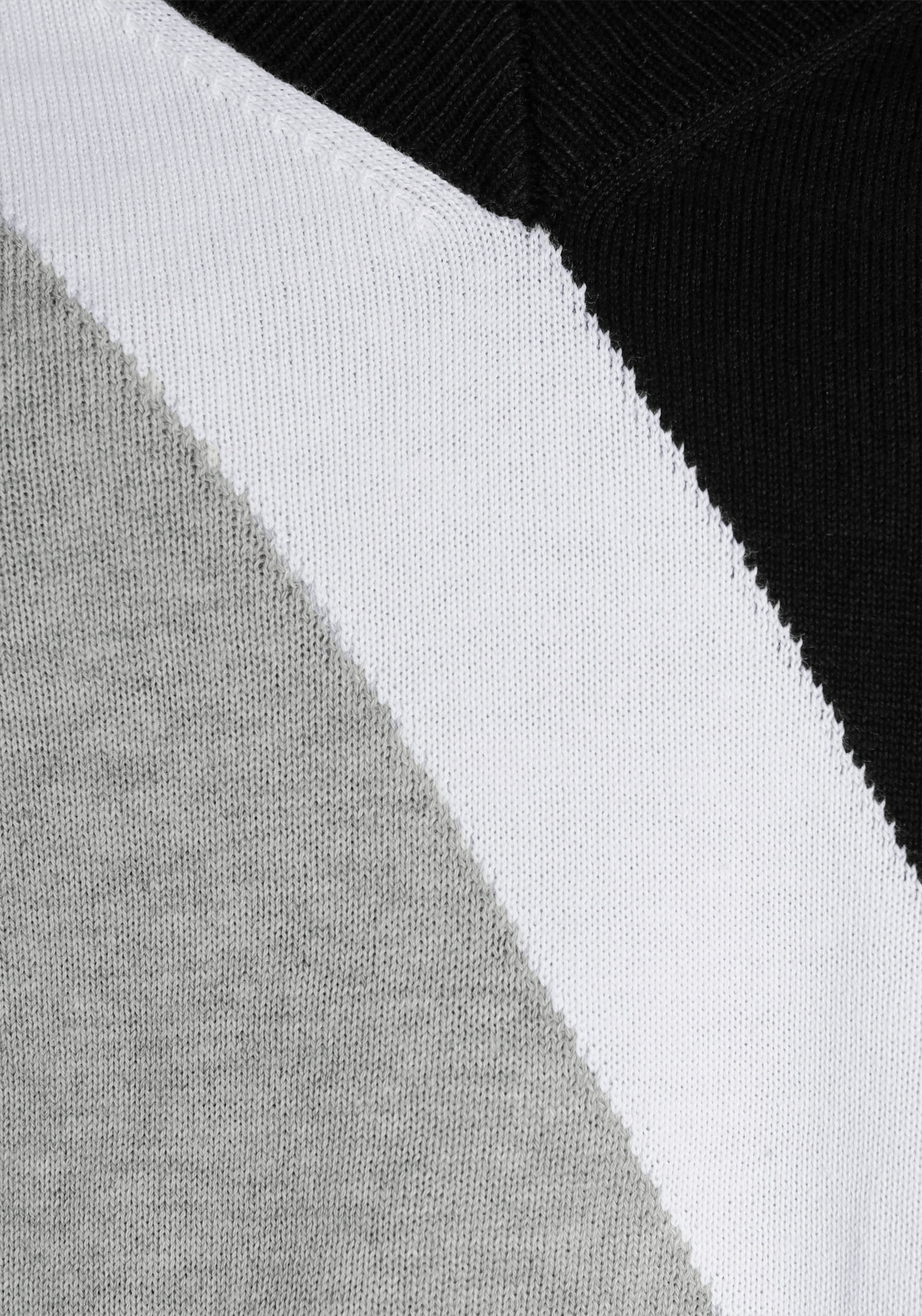 AJC Streifenpullover, mit trendigem Diagonal-Colourblocking