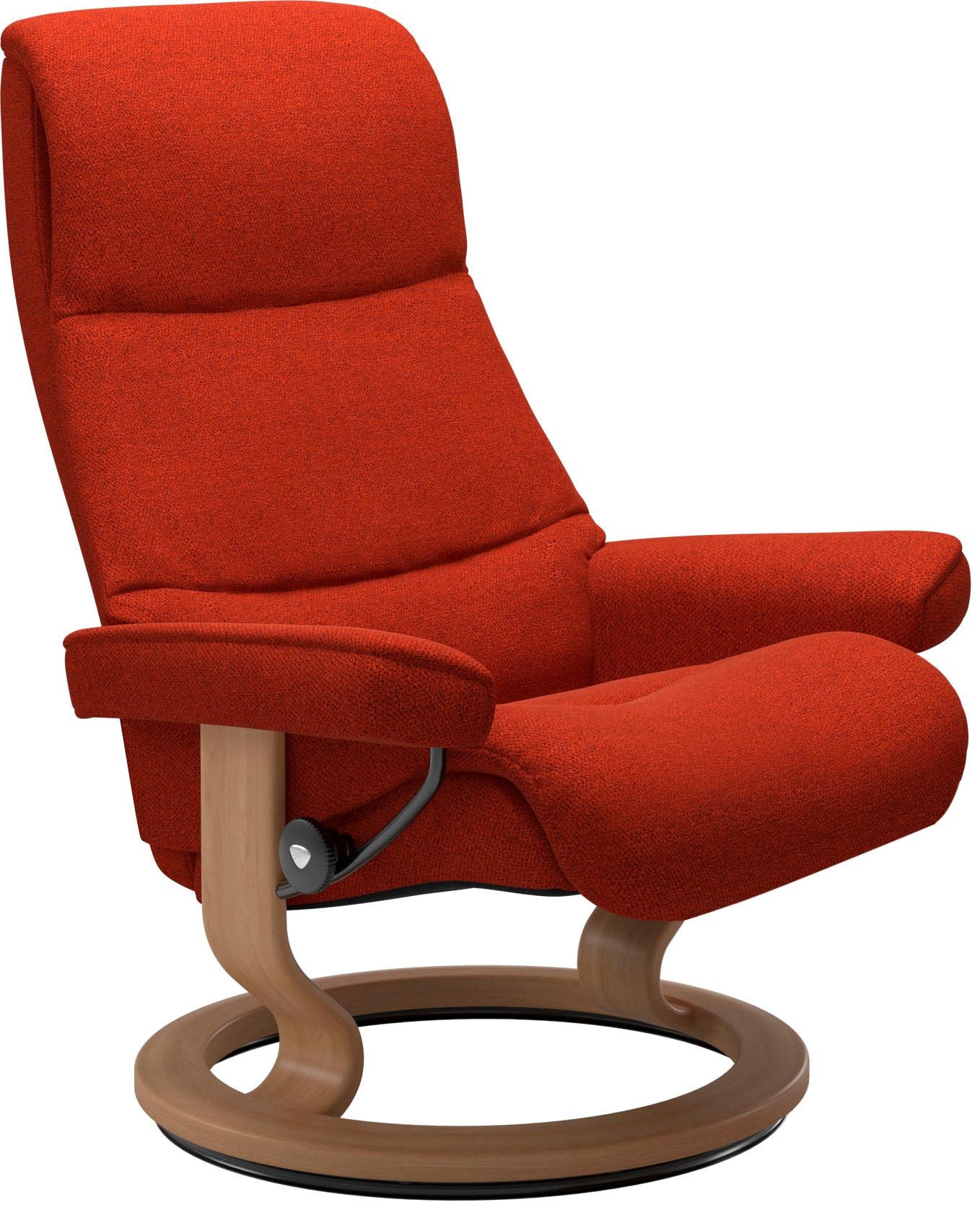 Stressless® Relaxsessel »View«, (Set, Relaxsessel mit Hocker), mit Classic Base, Größe M,Gestell Eiche