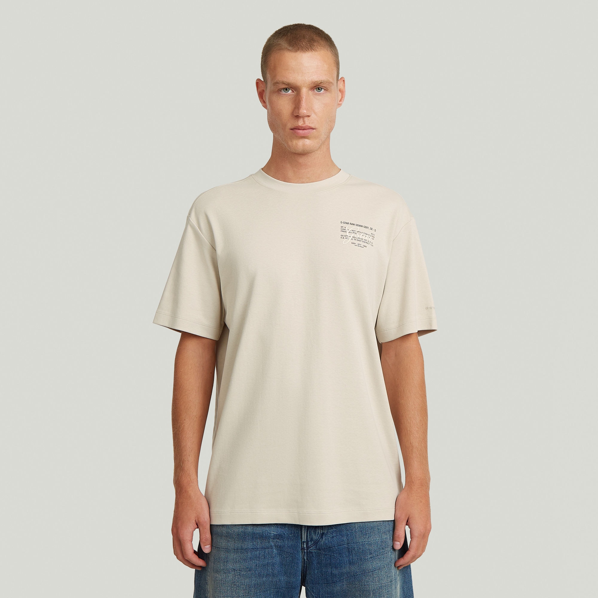 G-STAR T-Shirt »Script« mit kleinem Print auf der Brust, Regular Fit