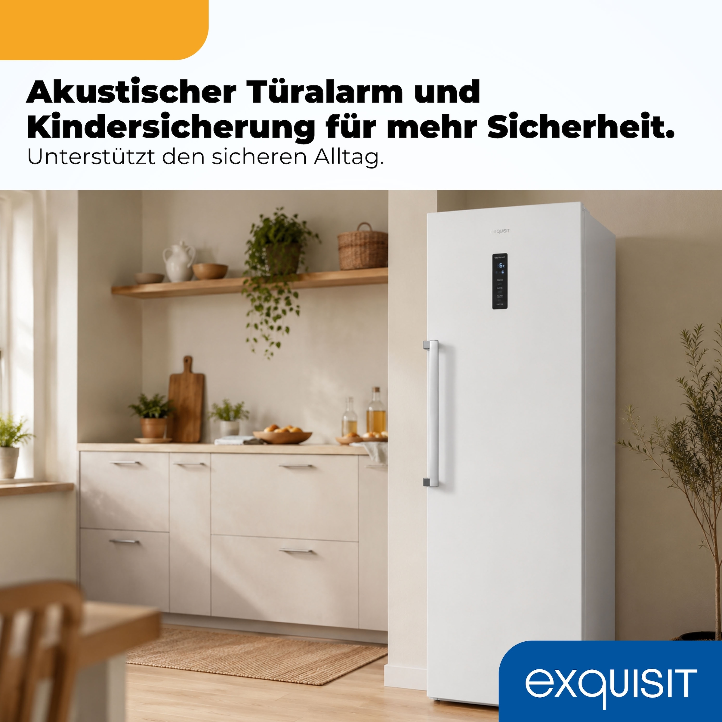 exquisit Kühlschrank »KS360-V-HE-040C weiss« 185 cm hoch 60 cm breit Nie wieder abtauen: Vollraum-Kühlschrank mit No-Frost & LED