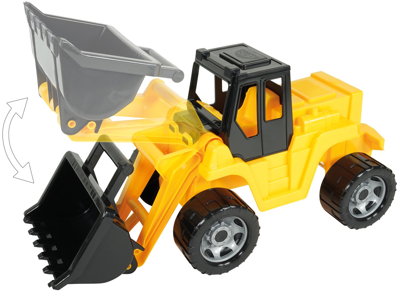Lena® Spielzeug-Radlader »Giga Trucks, Aufsitz-Schaufellader«, Made in Europe