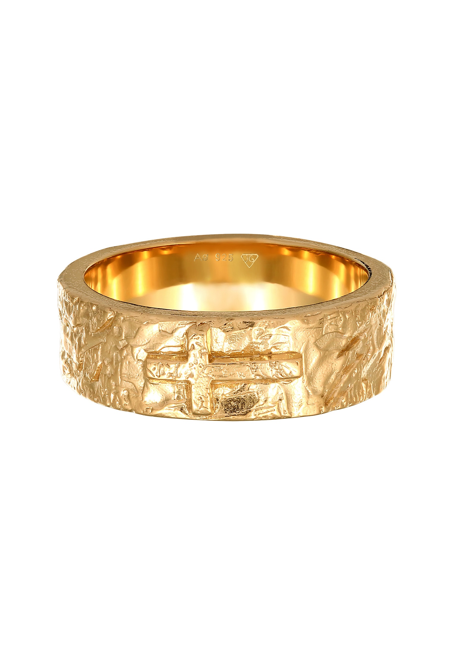 HAZE & GLORY Silberring »Ring Bandring Kreuz 925 Silber«