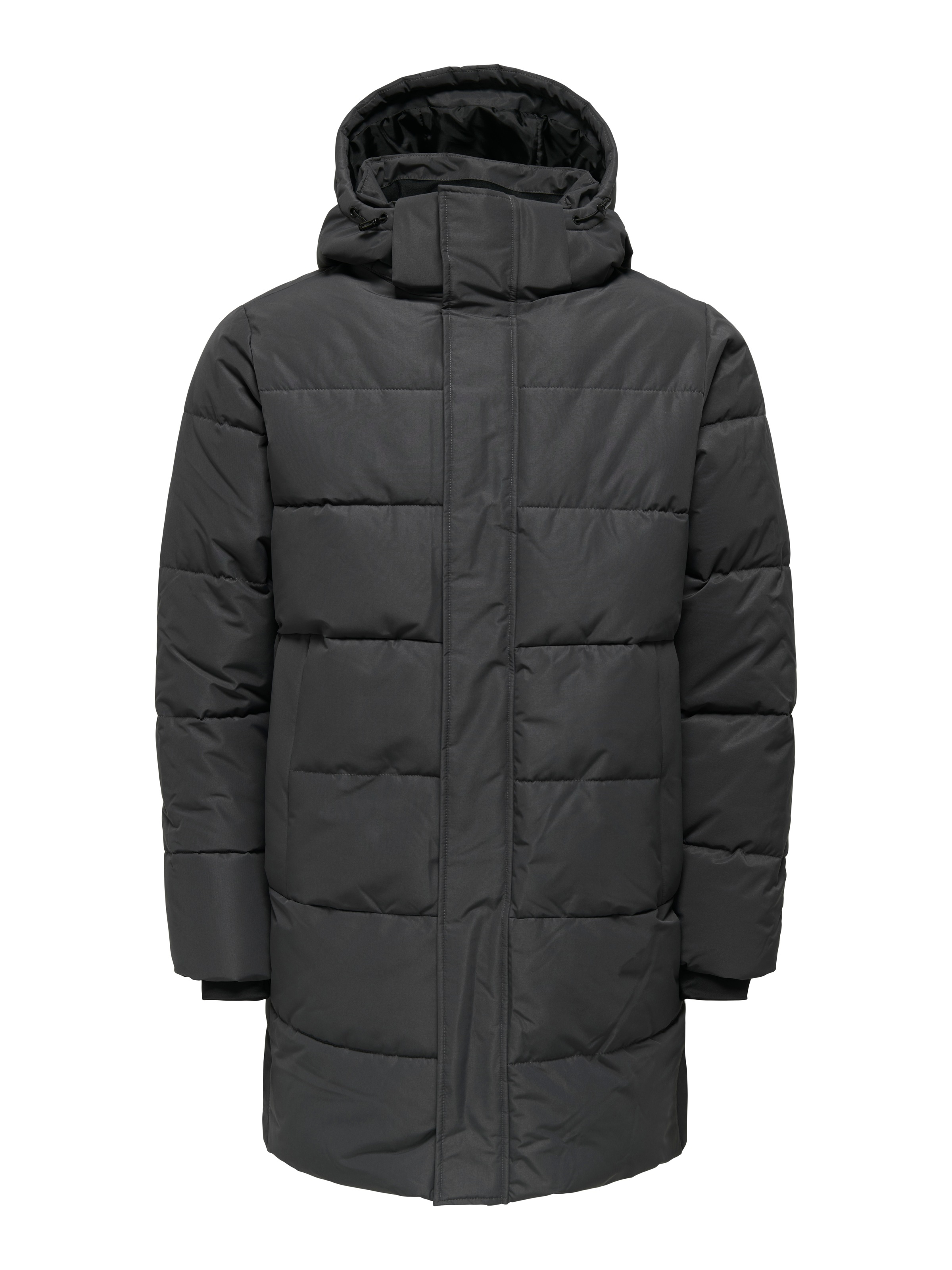 ONLY & SONS Steppjacke »ONSCARL LIFE LONG QUILTED COAT NOOS OTW« mit Kapuze