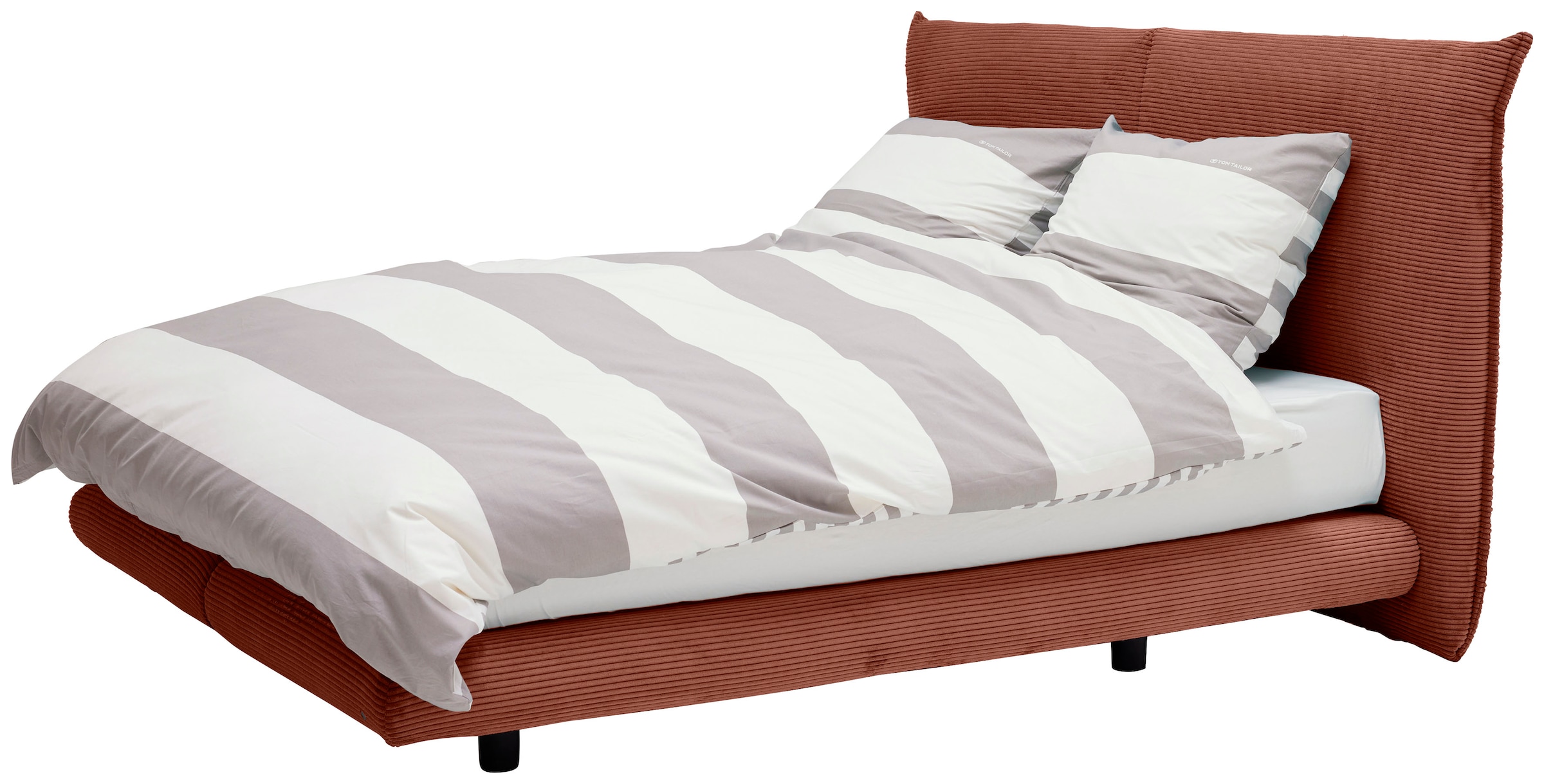 TOM TAILOR HOME Boxspringbett »SOHO PILLOW BOX« in Schwebeoptik, Kopfteil in Kissenform, Höhe 120 cm