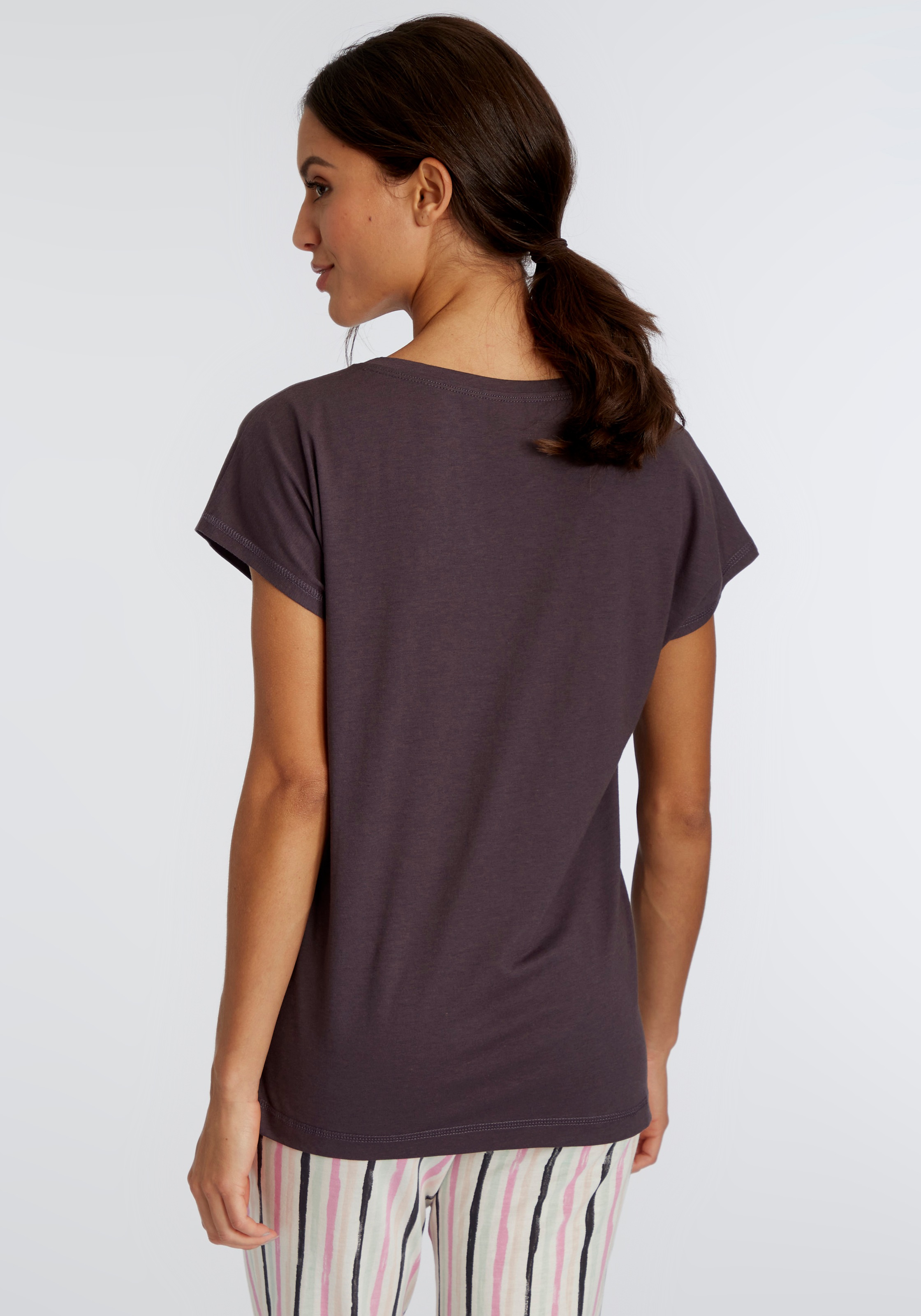 Vivance Dreams Pyjamaoberteil, mit Frontdruck