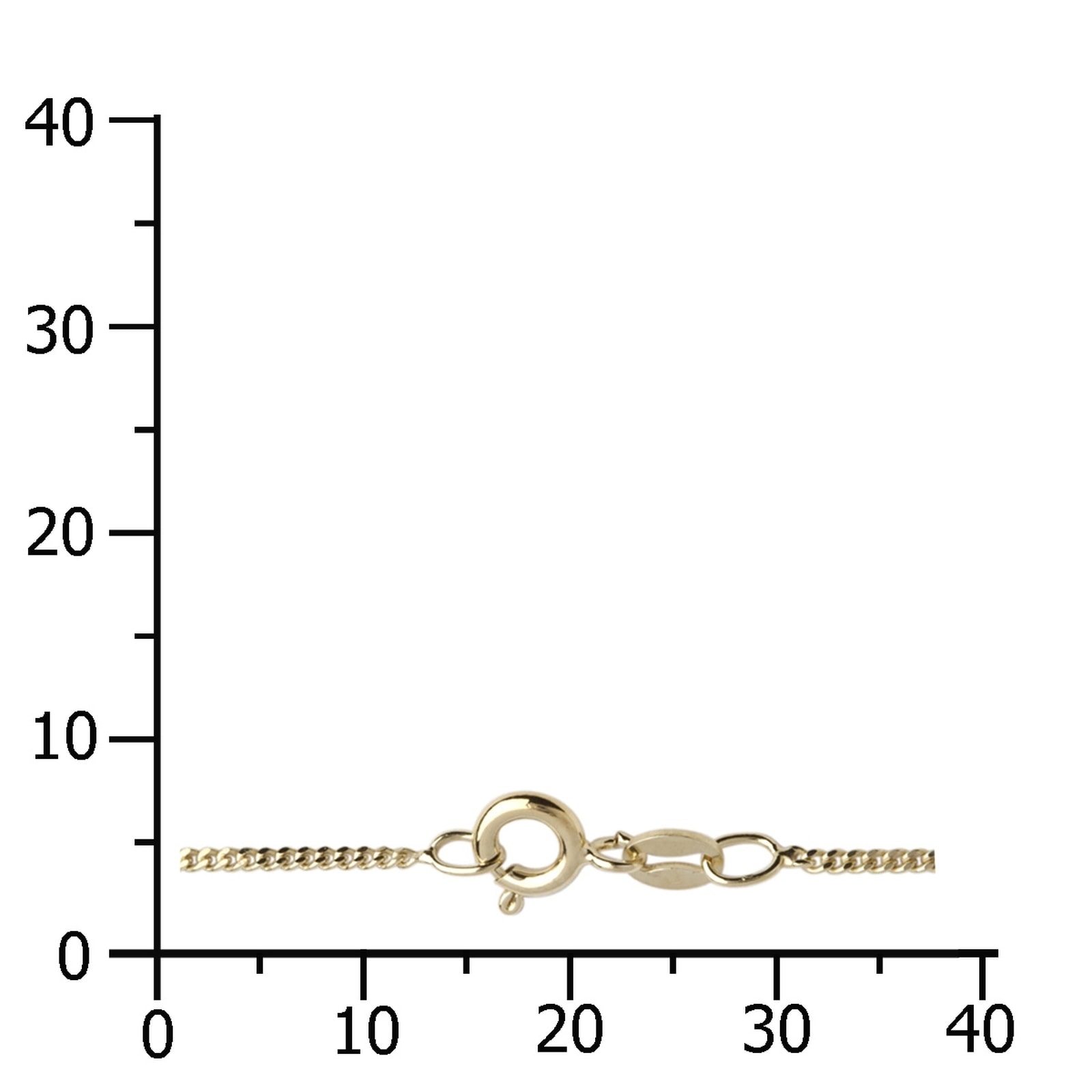 OSTSEE-SCHMUCK Goldkette »- Panzer 1,2 mm - Gold 333/000 -,«