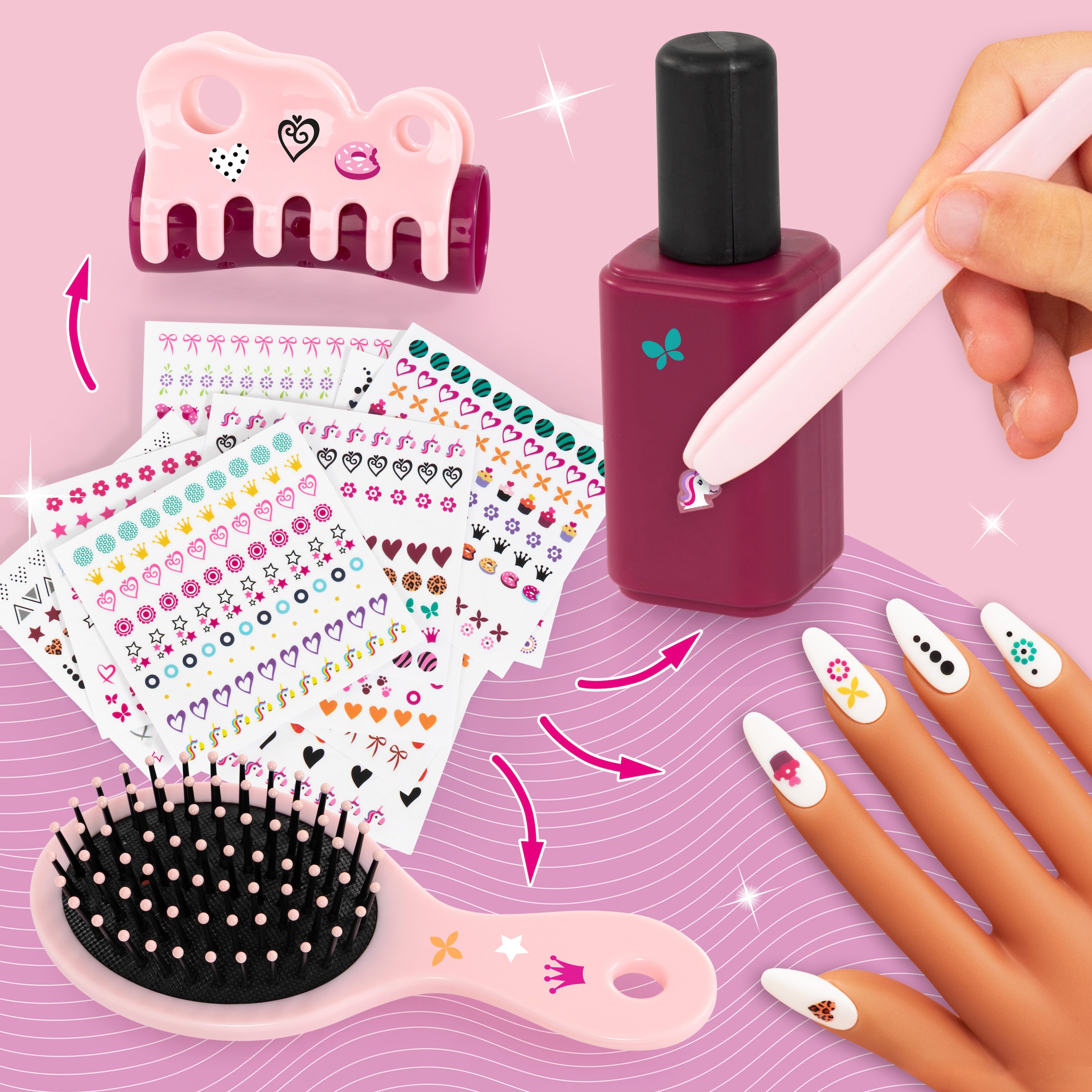 Bayer Frisier- & Schminkkopf »Charlene Super Model Magic Nails«