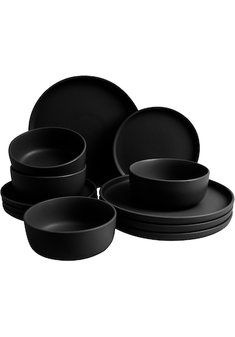 Tafelservice »Geschirr-Set, Service Belli«, (Set, 12 tlg.), runde Form, Scandi Style,...