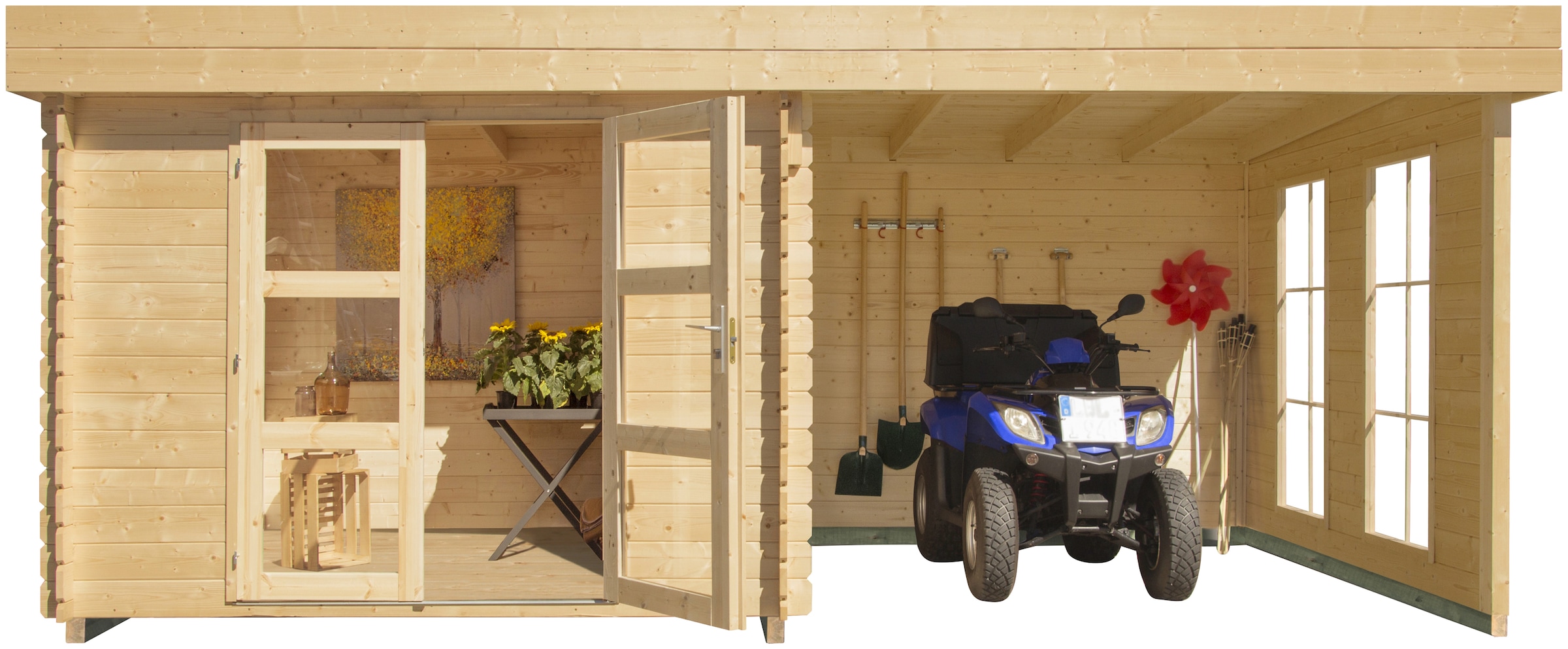 Kiehn-Holz Gartenhaus »Acrux 2«, (Set, Acrux 2), inkl. Fussboden im Haus