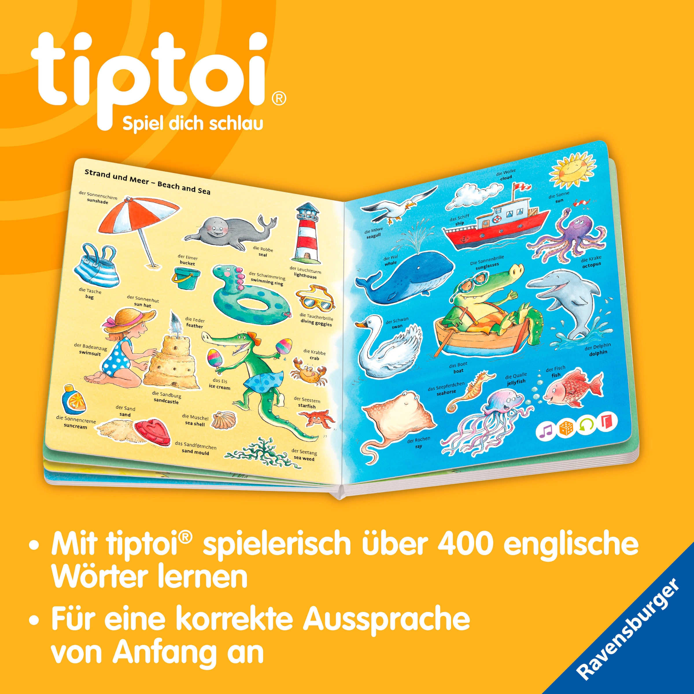 Ravensburger Buch »tiptoi® - Mein erstes Bild-Wörterbuch Deutsch-Englisch«, Made in Europe