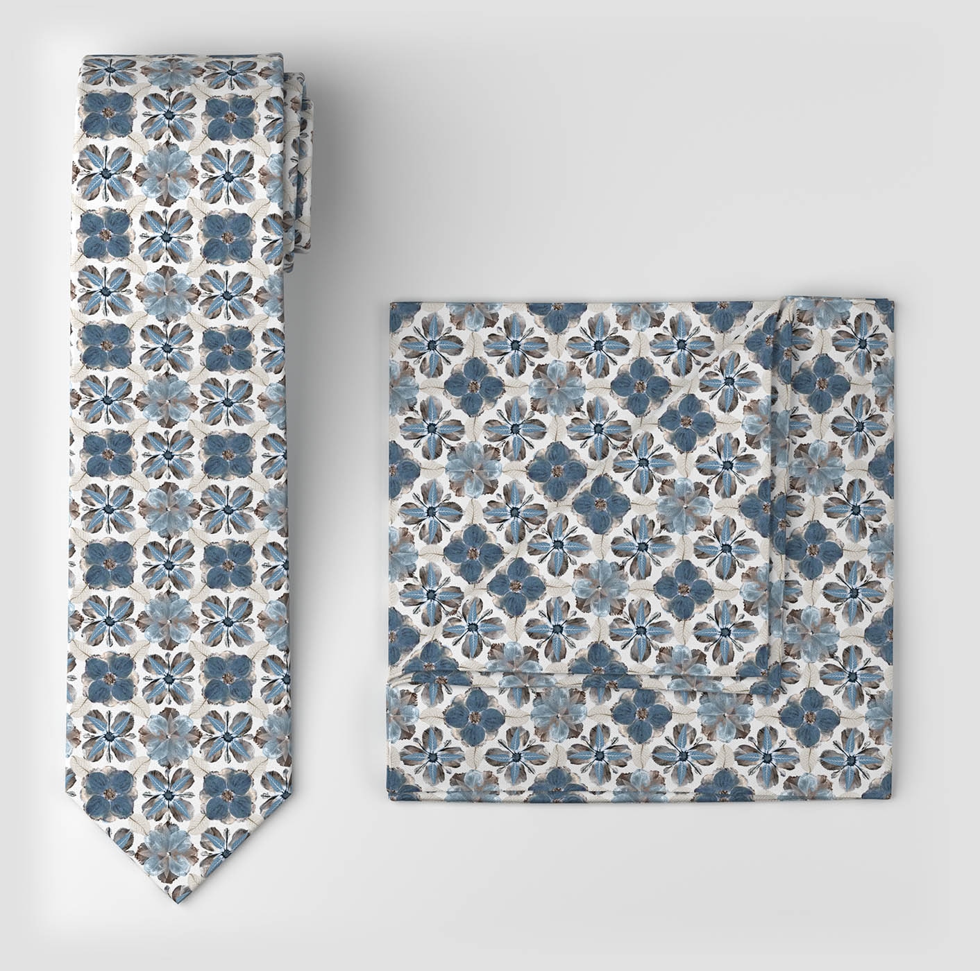 OLYMP Krawatte Set, 2 Stk. Set mit Einstecktuch