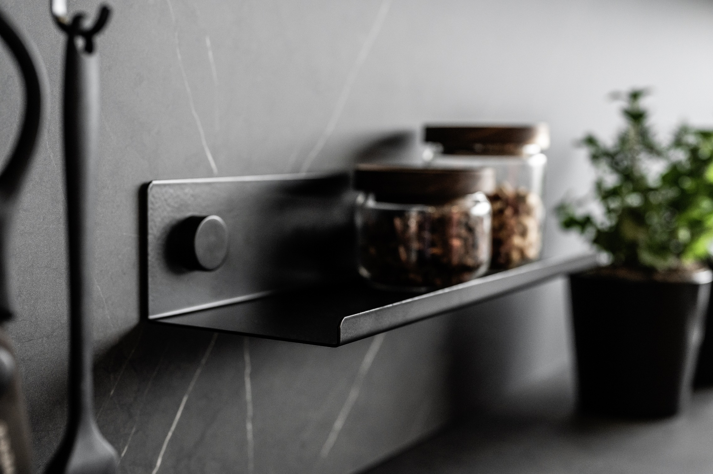 WENKO Küchenregal »Modell Jet S«, Regal für die Wand, Industrial Style, pulverbeschichtetes Metall