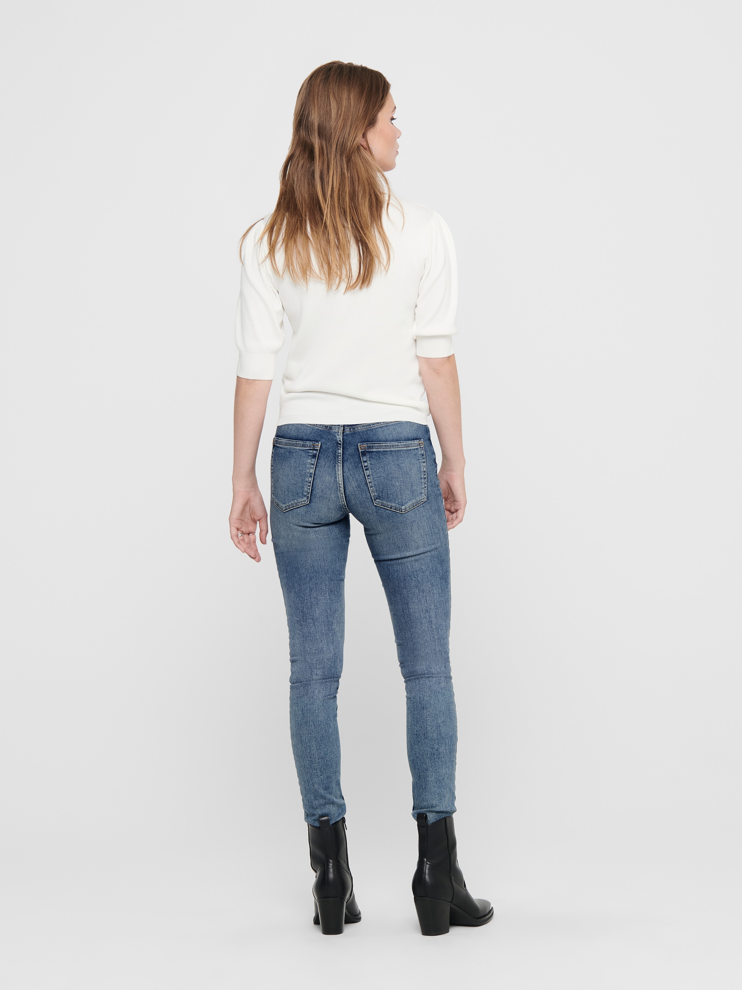 ONLY Skinny-fit-Jeans »ONLBLUSH MID SKINNY  BB ANA0005« Baumwollmischung, skinny fit