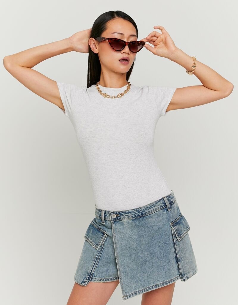 Tally Weijl Kurzarmbody »SBOCOCOSYT« Baumwollmischung, Basic, eng anliegend