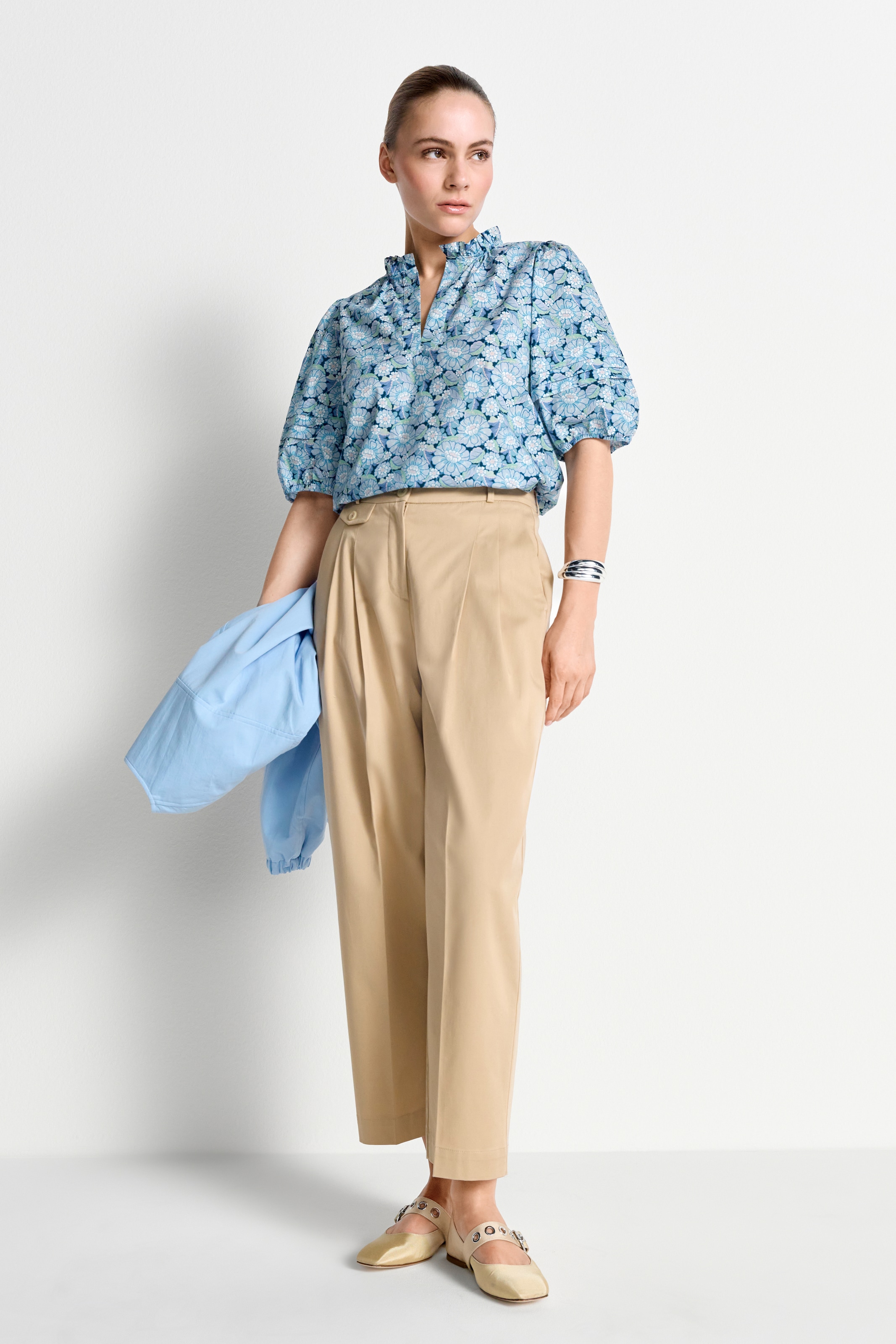 RICHROYAL Blusentop im Liberty-Blumendruck