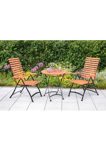 MERXX Garten-Essgruppe »Schloßgarten«, (Set, 3 tlg.), 2 Sessel, klappbar, Tisch... kaufen