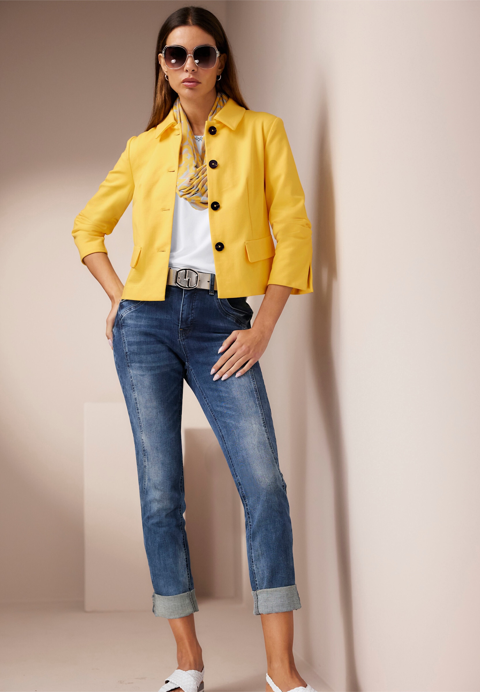 heine Sweatblazer »Jersey-Blazer Jerseyblazer in Kurzform«