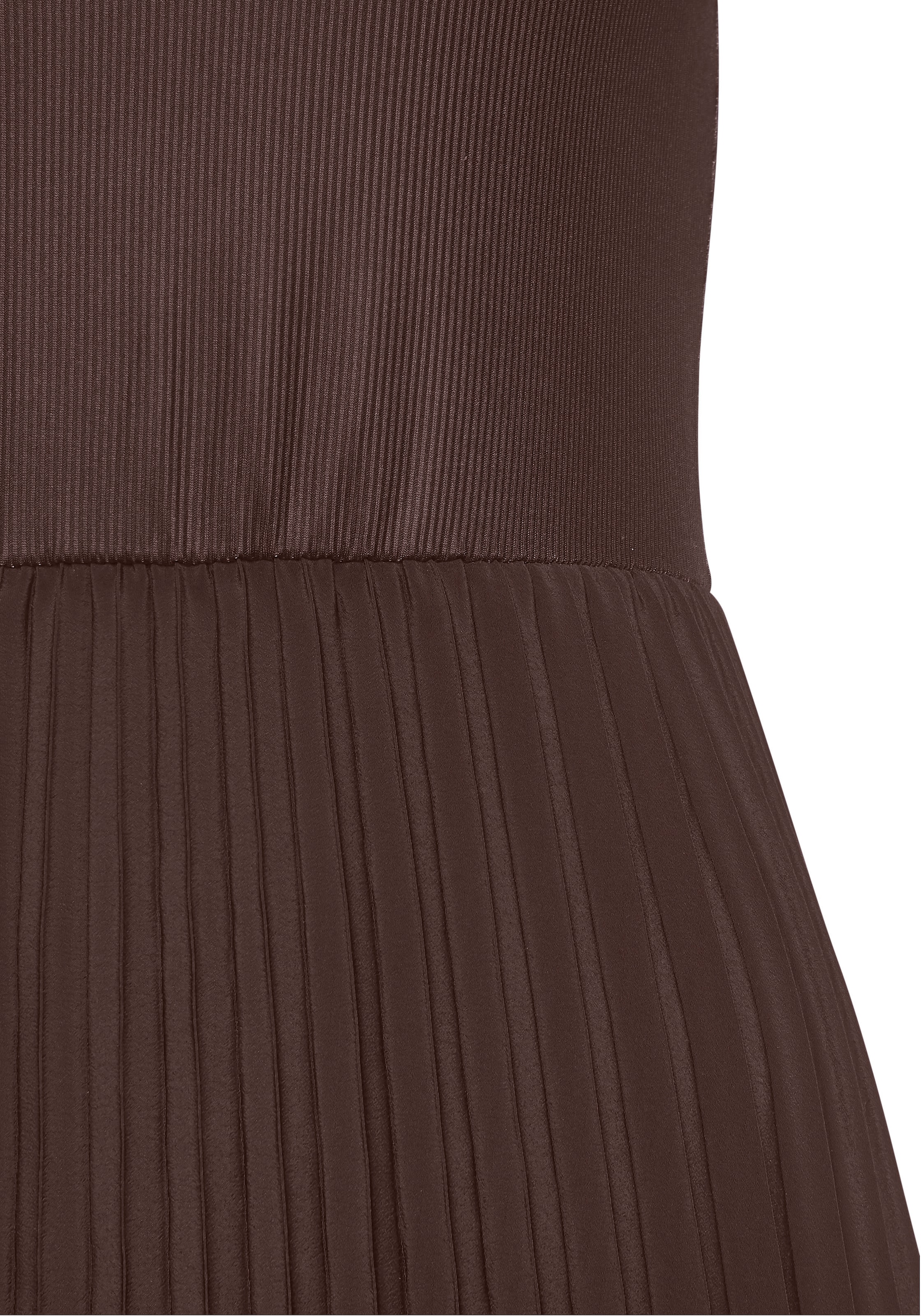 LASCANA Midikleid, mit Plisseerockteil, Basic, modisch