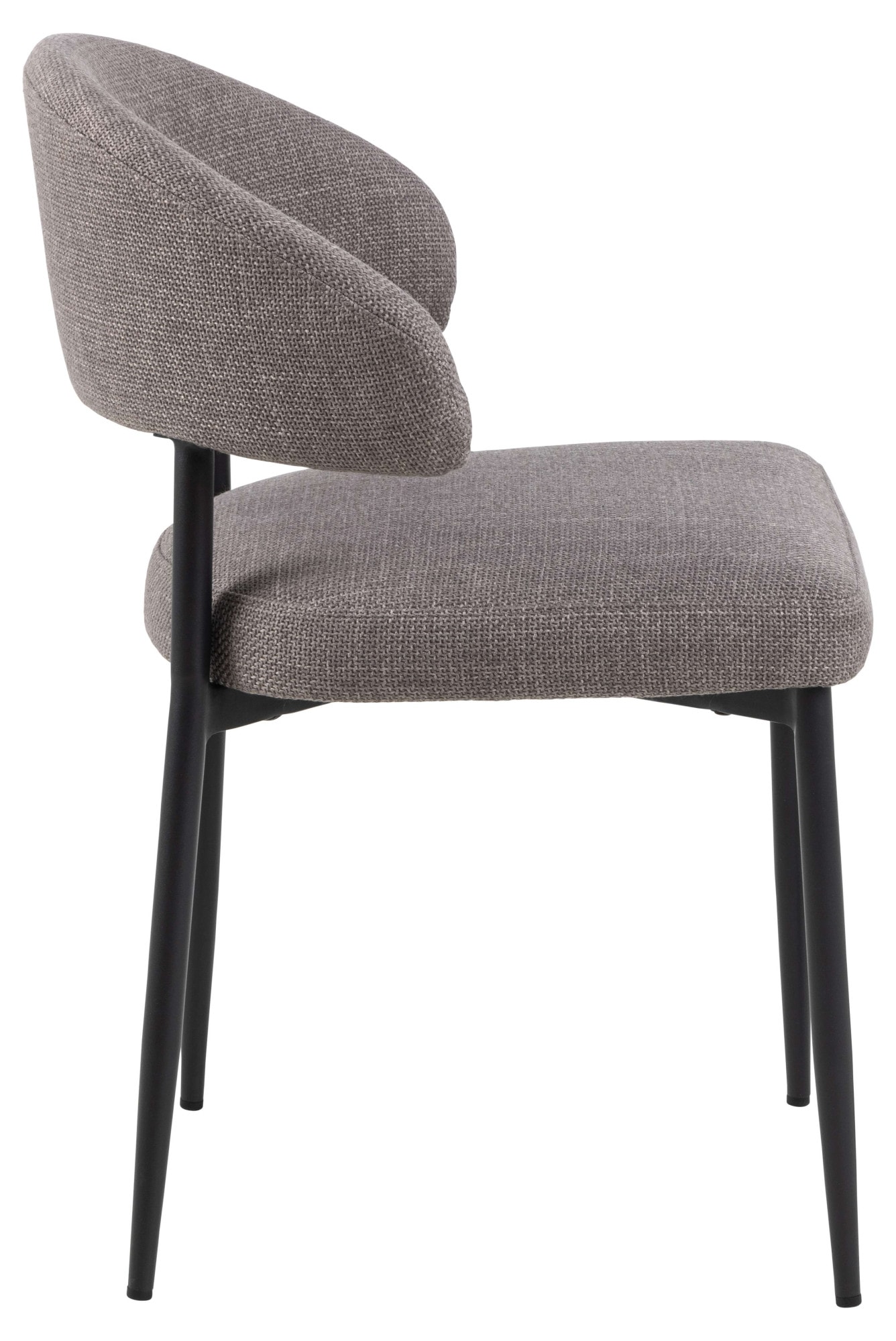 ACTONA GROUP Esszimmerstuhl »Edina – Esszimmerstuhl, Stuhl, 2er-Set, weicher Stoff, pflechteleicht«, Luxus-Microfaser, Stoff, schwarze Stahlbeine, 2er-Set