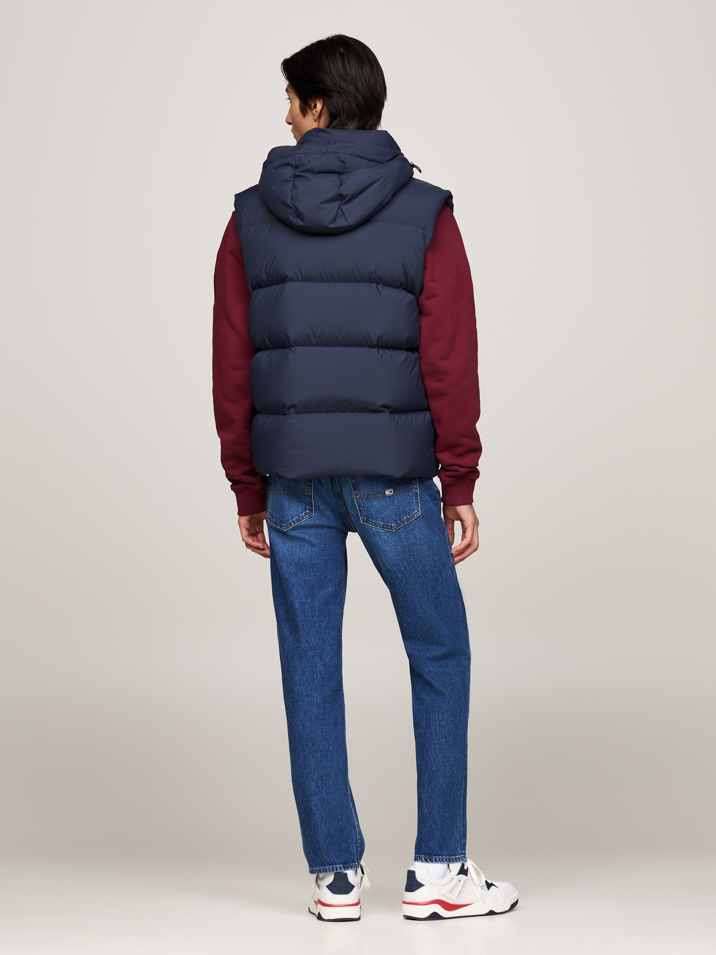Tommy Jeans Steppweste »TJM ESSENTIAL DOWN VEST EXT«, abnehmbare Kapuze mit Kordelzug