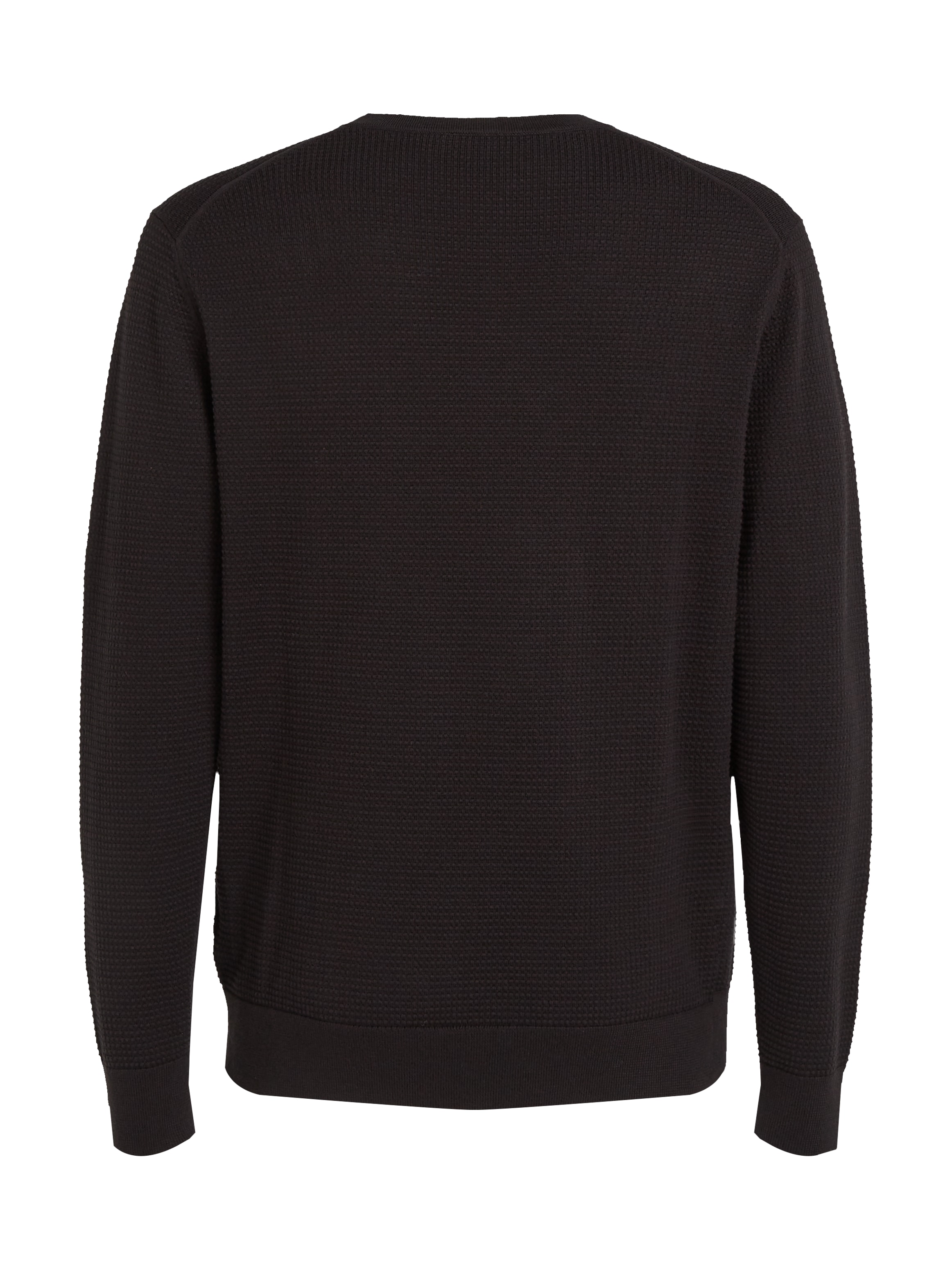 Calvin Klein Rundhalspullover »WAFFLE TEXTURE CN SWEATER«, mit Logoprint