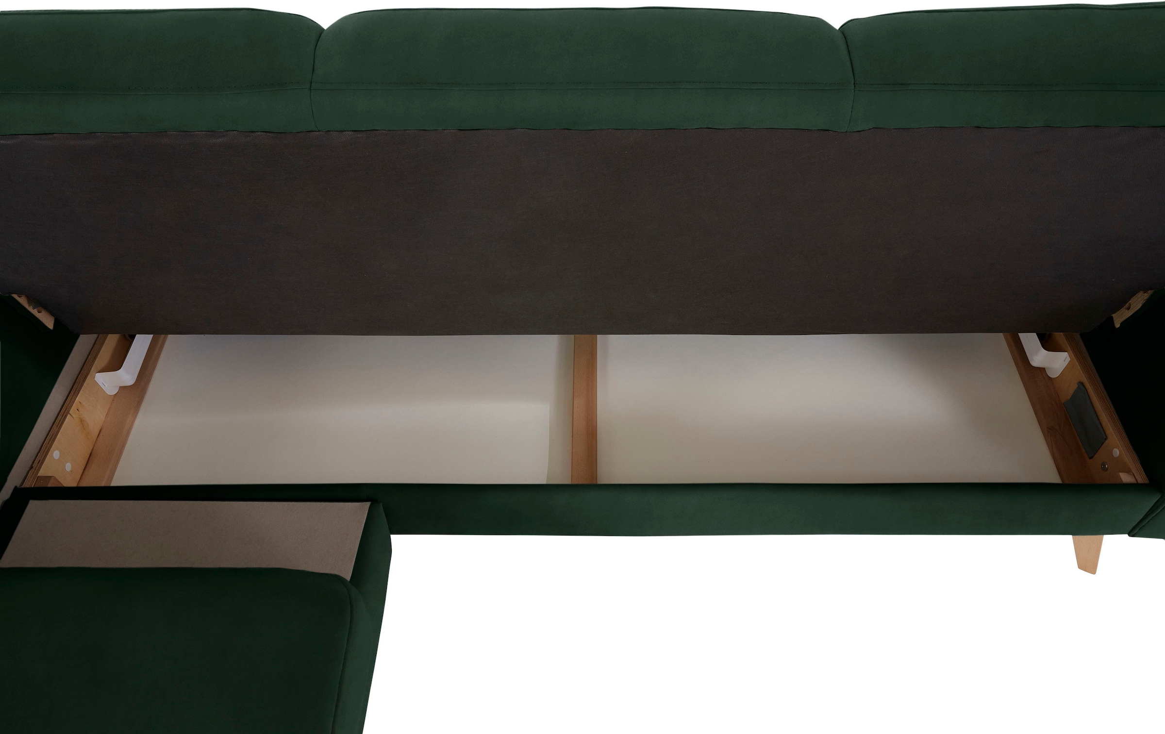exxpo - sofa fashion Ecksofa »Nappa, kompakt und komfortabel, bequem, zeitloses Design, L-Form«, tolle Detailverarbeitung, inkl. Bettfunktion und Bettkasten