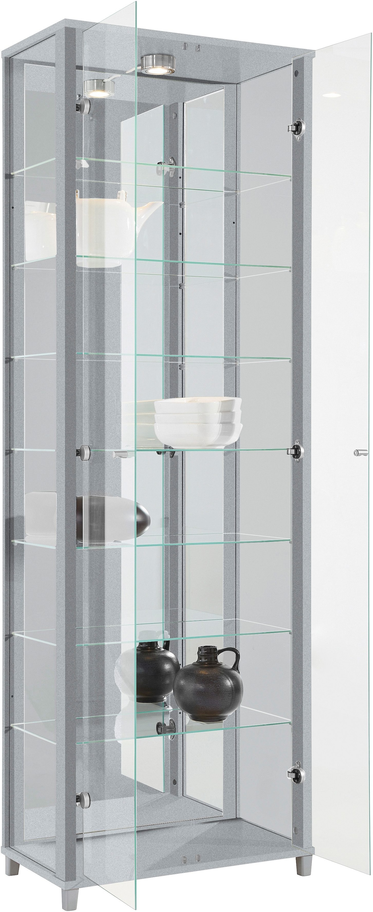 fif möbel Vitrine »OPTIMA«, Standvitrine/Glasvitrine 2x Glastür,perfekt für Sammler,Sammlervitrine