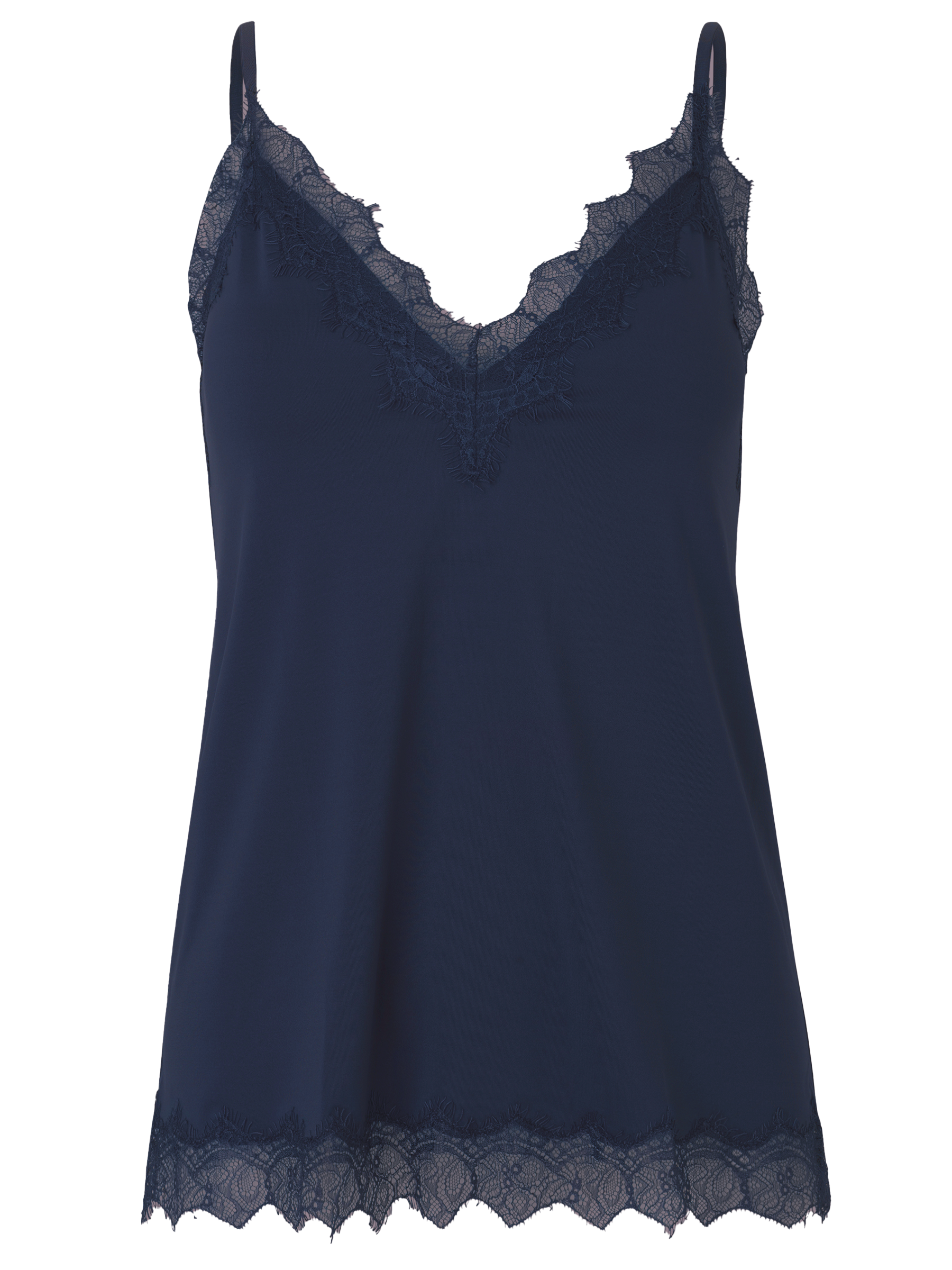rosemunde Unterhemd »Billie Strap Top«, wunderschöner Vintage-Spitzenbesatz an Ausschnitt und Saum