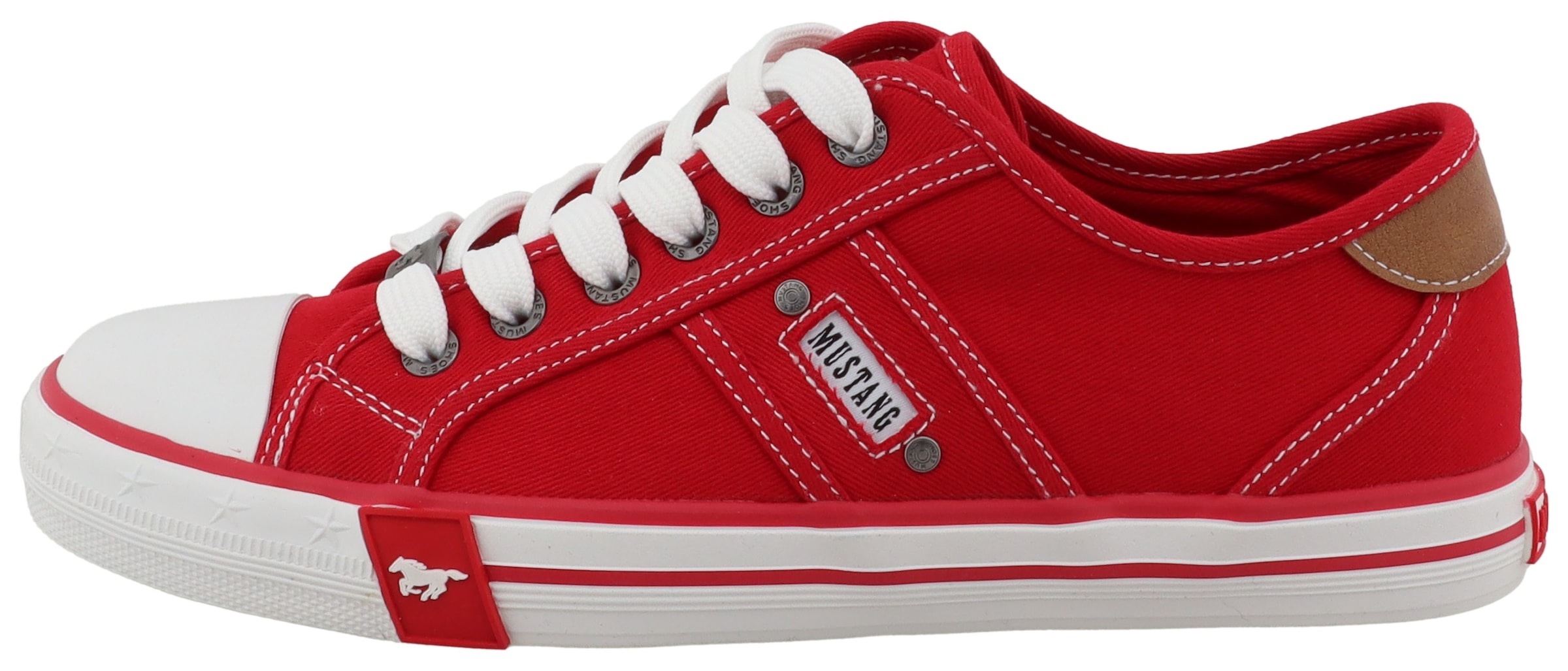 Mustang Shoes Sneaker »Winona«  Freizeitschuh, Halbschuh, Schnürschuh mit seitlichem Logoschriftzug